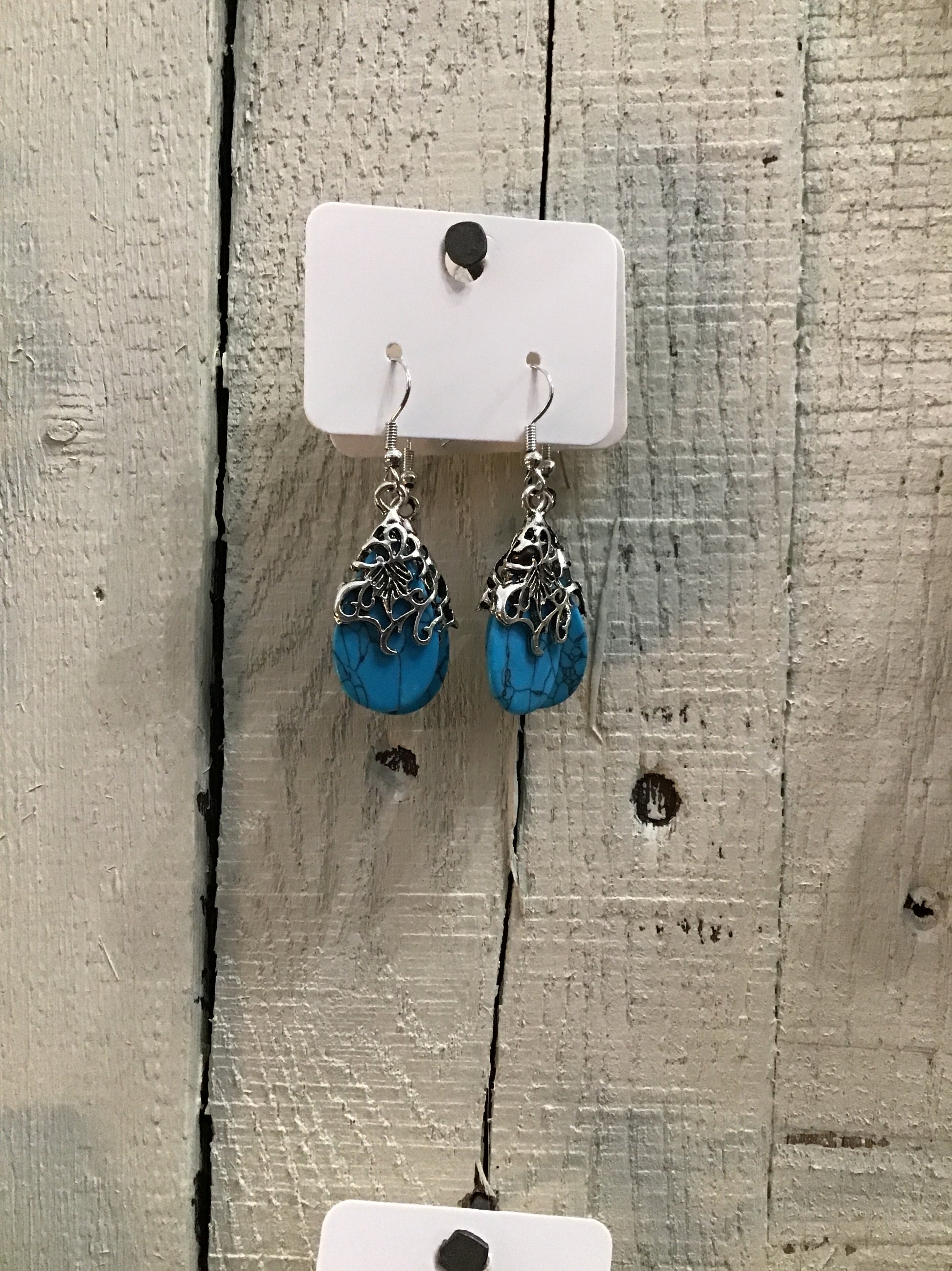 Turquoise silver earrings