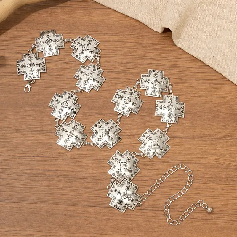 Silver Cross Concho Belt