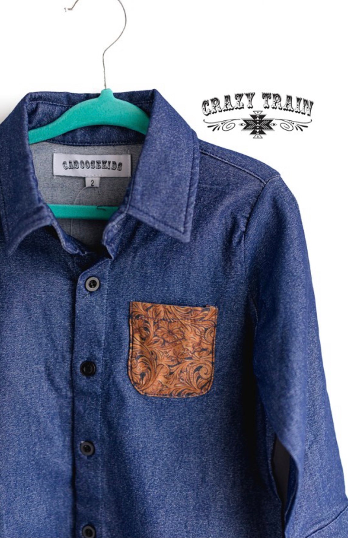 Little Leather Denim Top