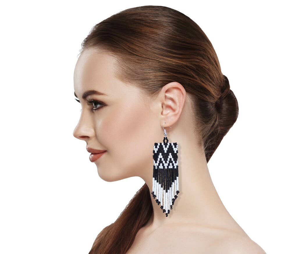 Chevron Black  Earrings