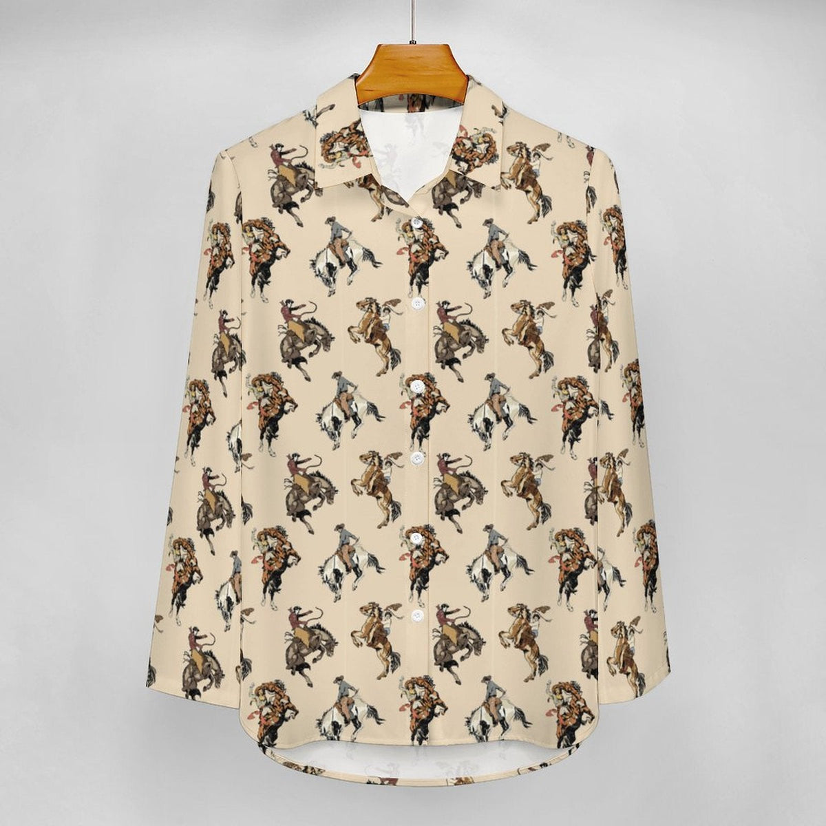 Baha Ranch Vintage Cowgirl Western Button Up Blouse