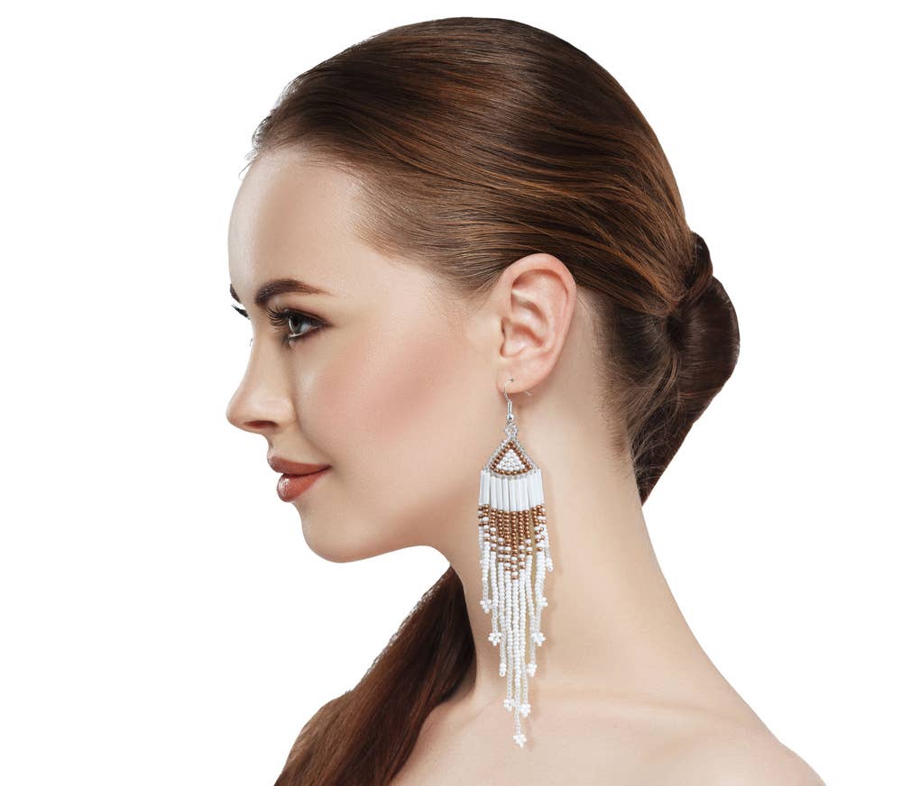 Dove Diamond Tassel Earrings