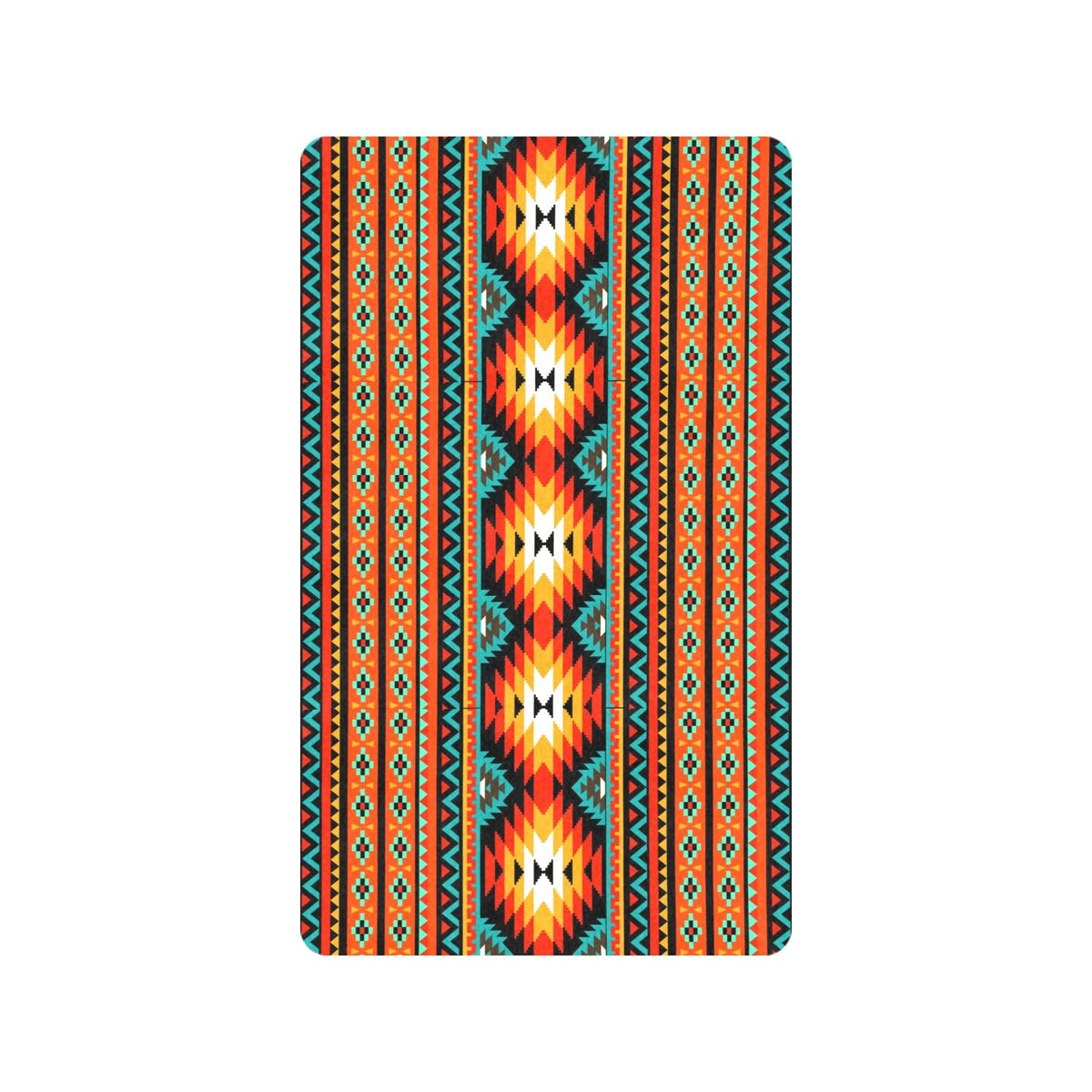 Orange Aztec Floor Mat 30" x 18" Made in America