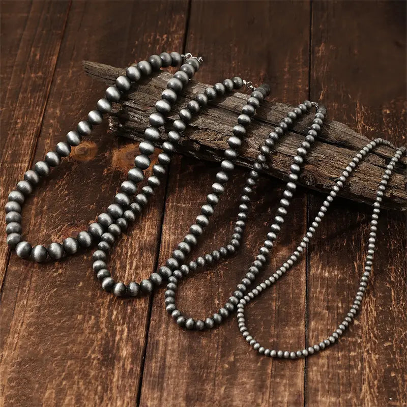 Western/Boho faux fashion pearl necklace