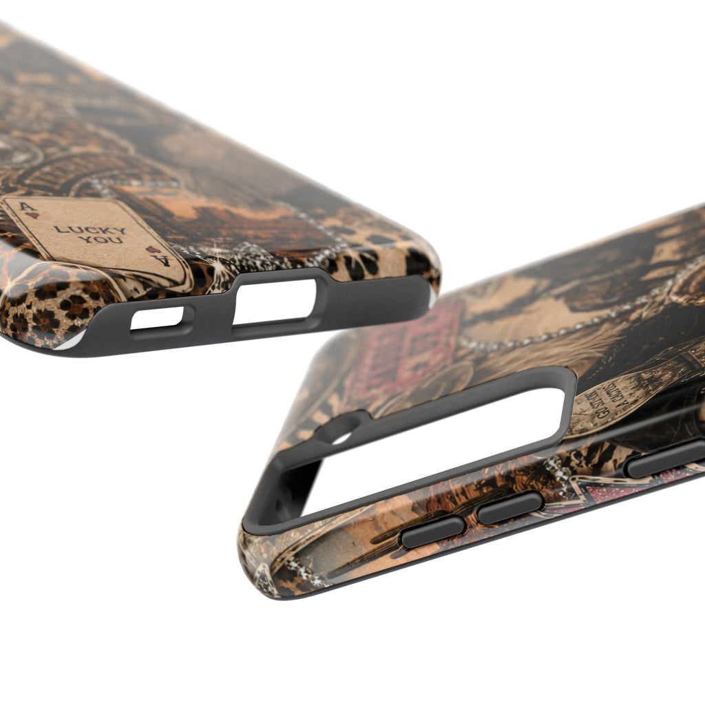 Western Collage Tough Phone Case — Cowboy Rodeo Lucky You Design