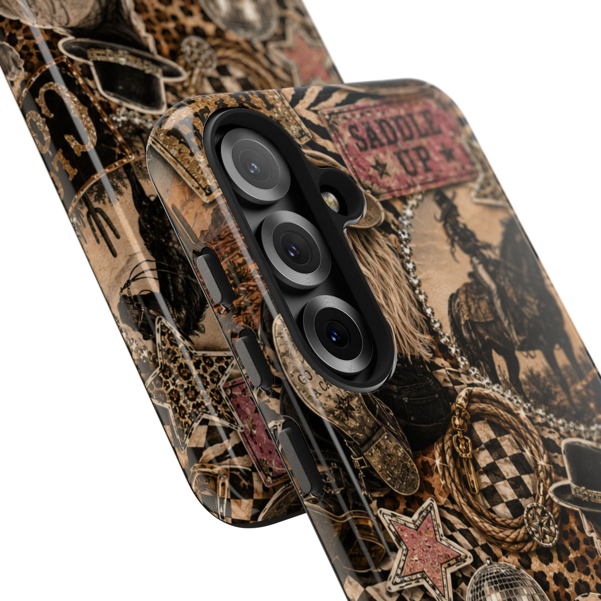 Western Collage Tough Phone Case — Cowboy Rodeo Lucky You Design