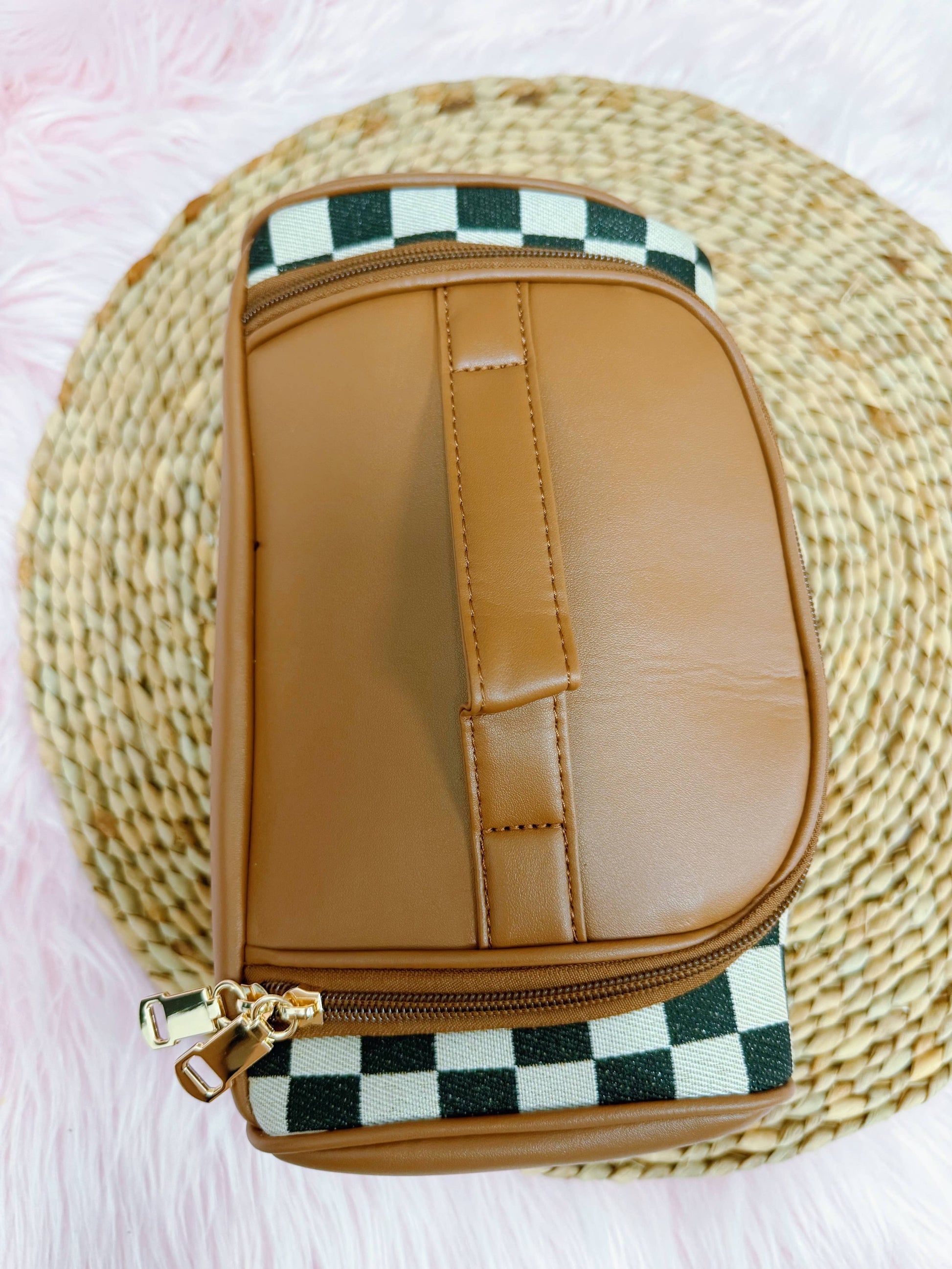 Checkered Toiletry Bag
