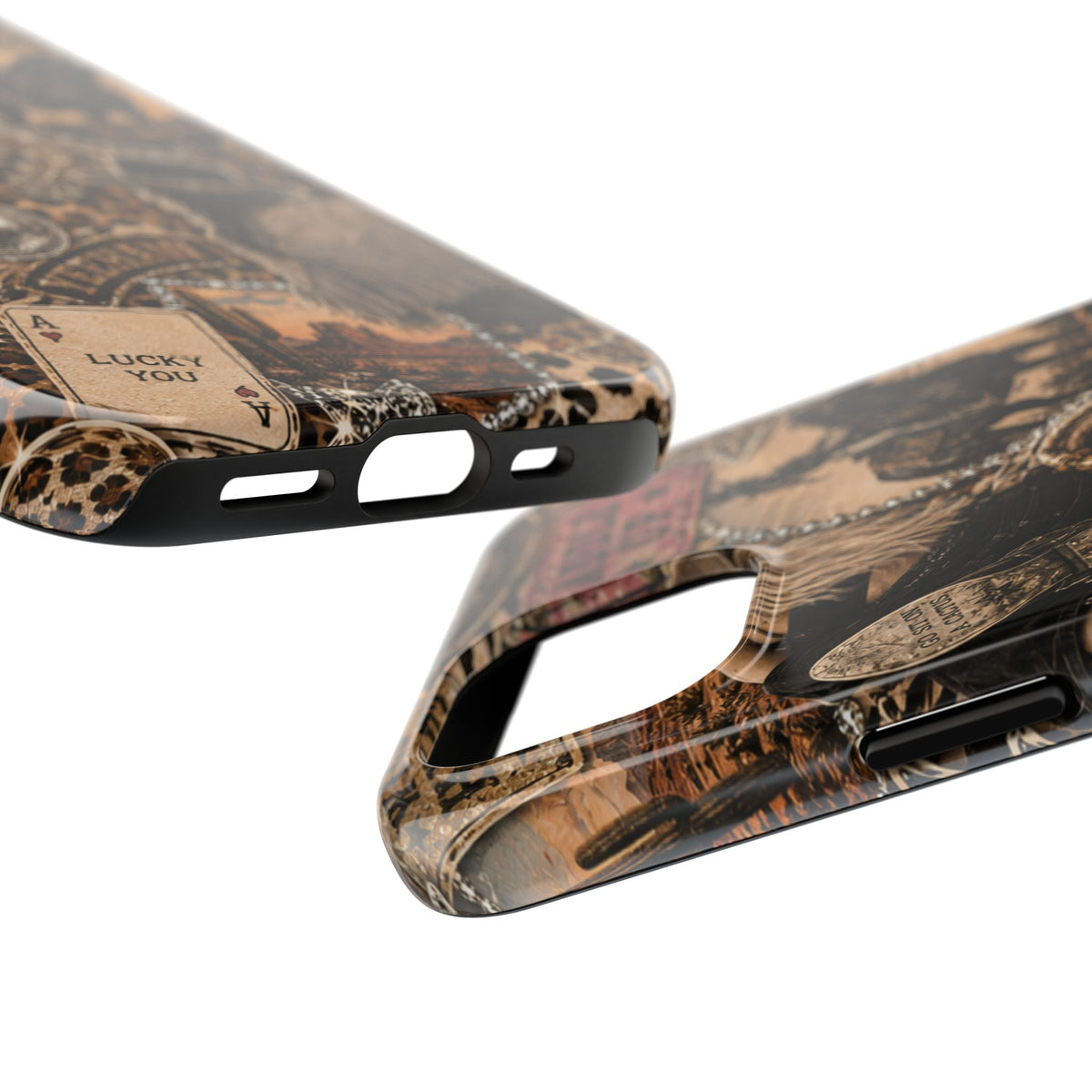 Western Collage Tough Phone Case — Cowboy Rodeo Lucky You Design