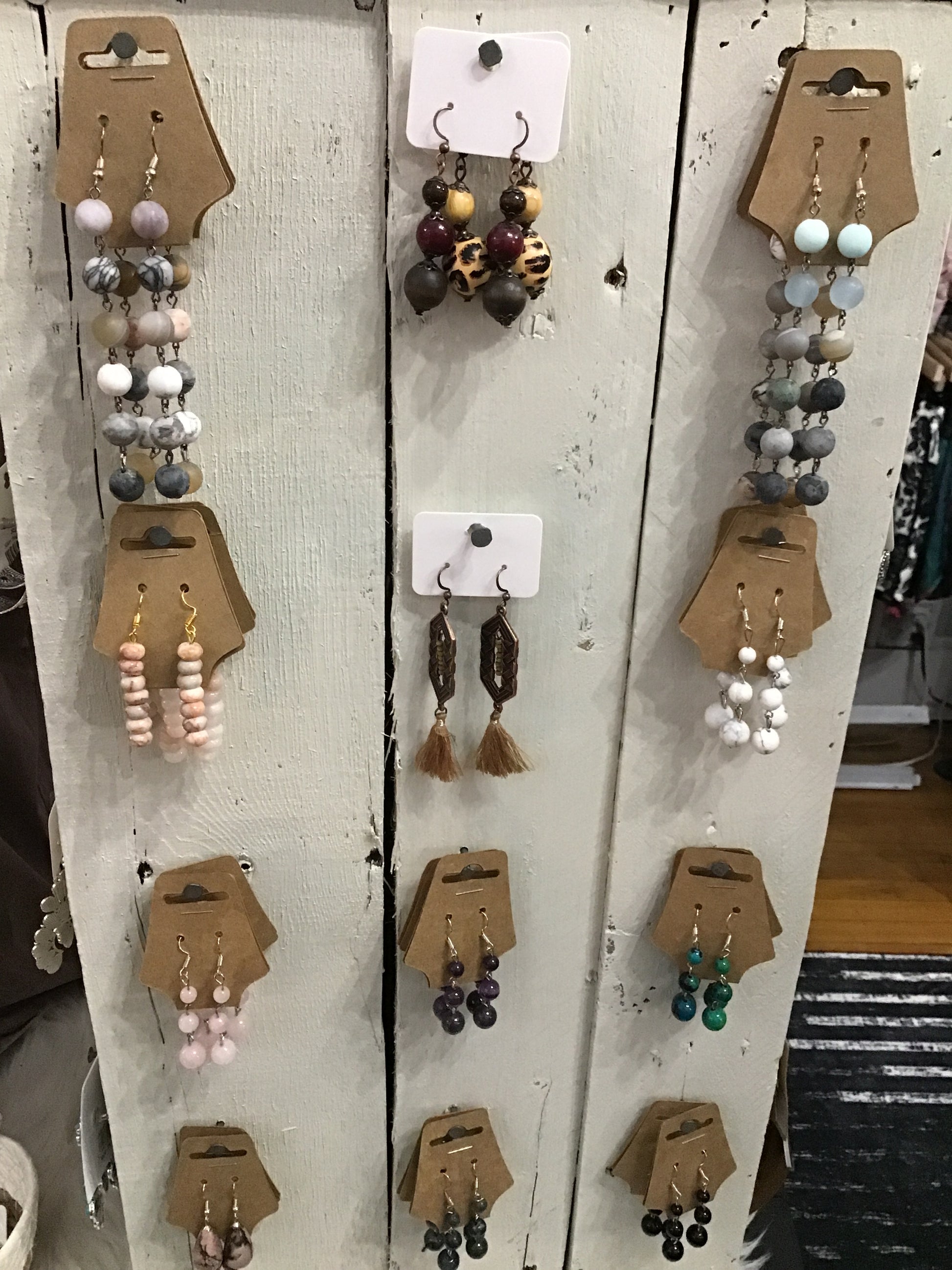 Stone Bead Earrings