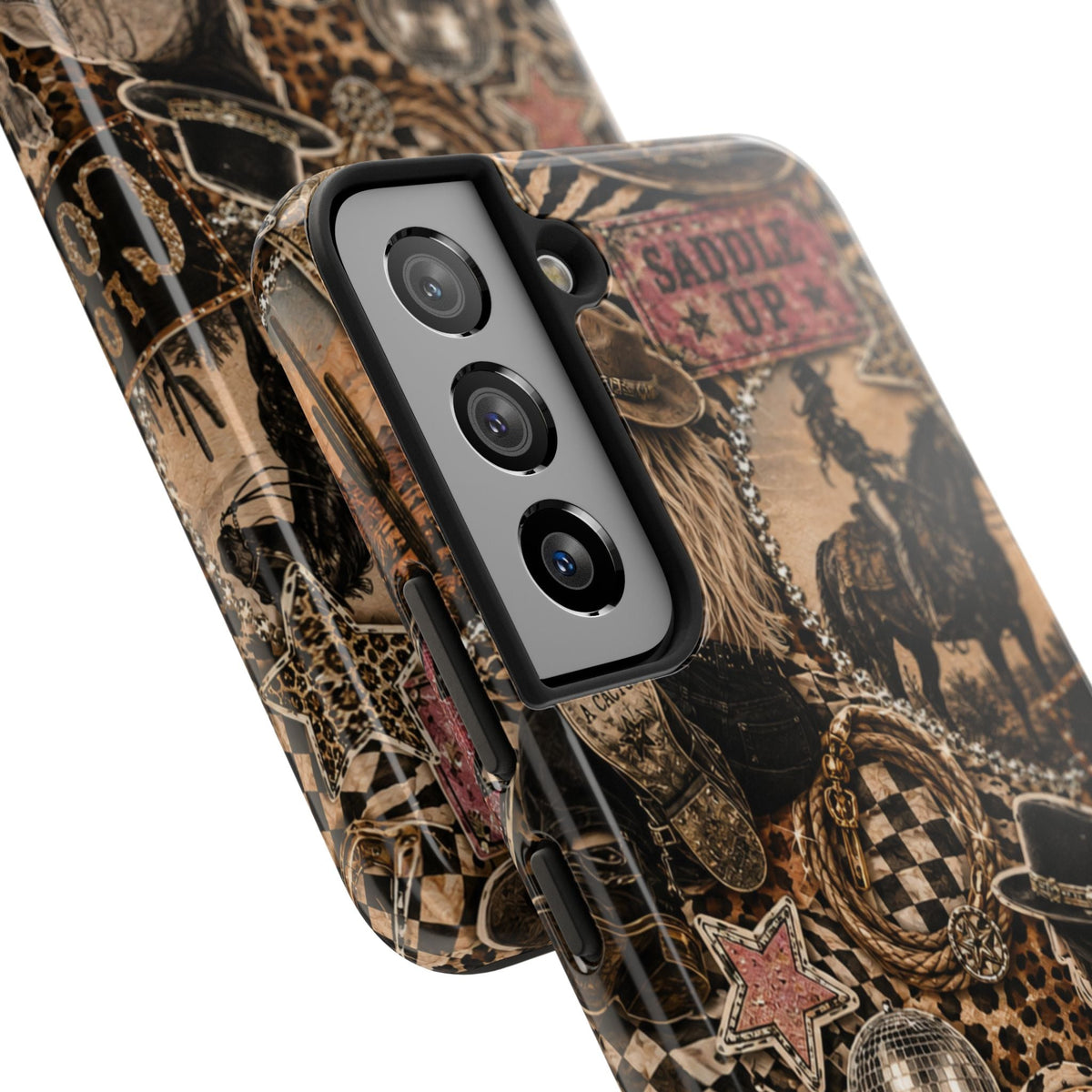 Western Collage Tough Phone Case — Cowboy Rodeo Lucky You Design