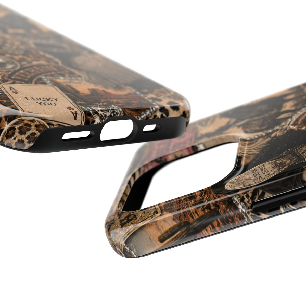 Western Collage Tough Phone Case — Cowboy Rodeo Lucky You Design
