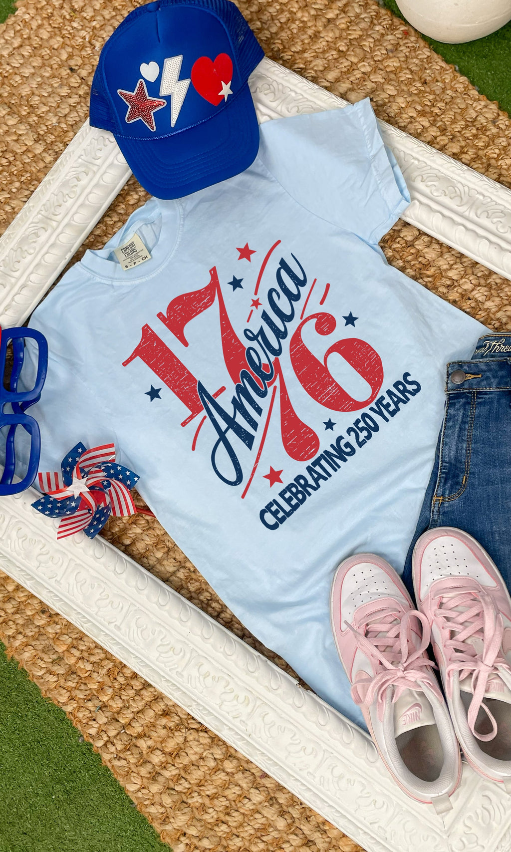 1776 America Comfort Color Graphic T-Shirt