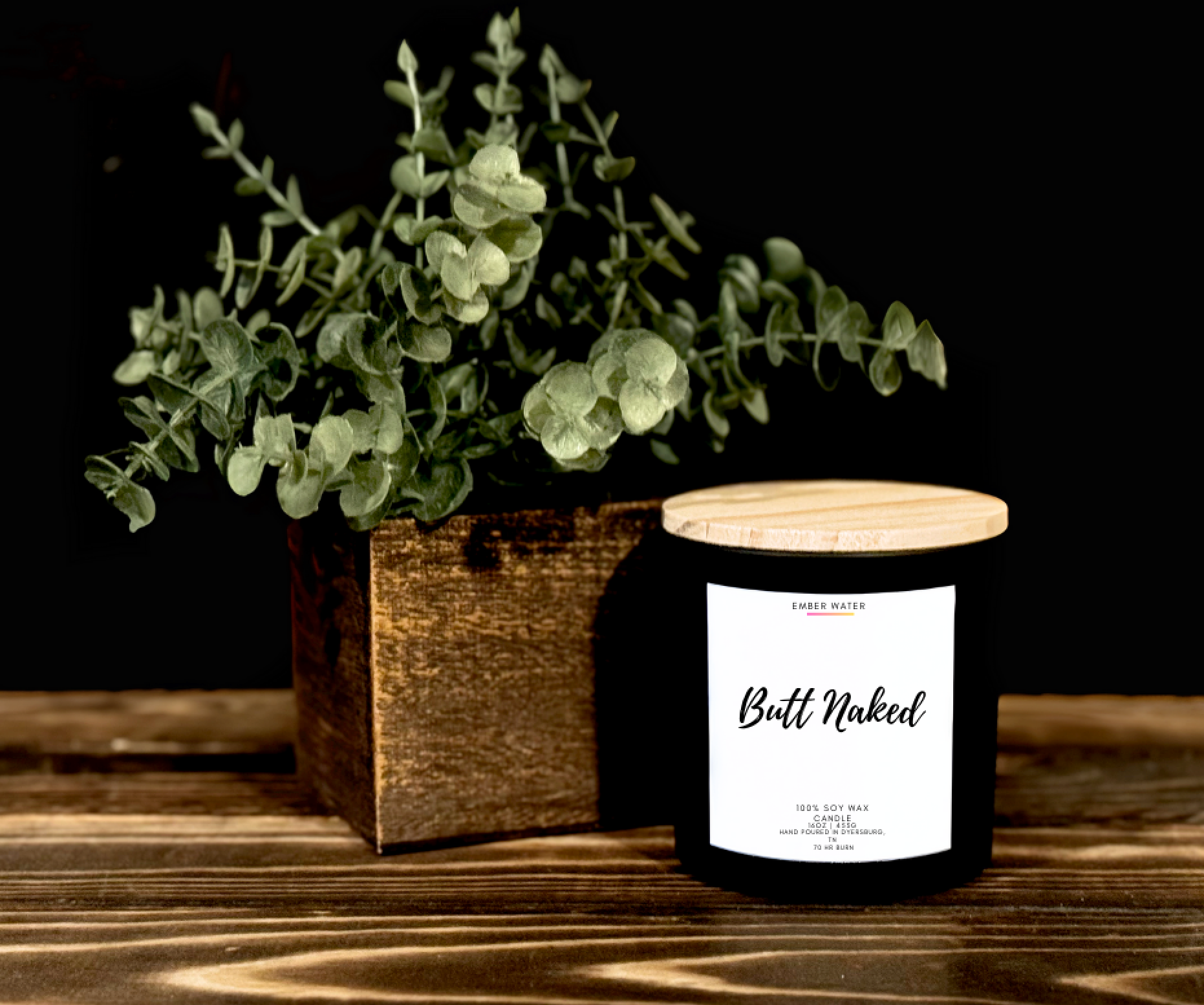 Butt Naked 100% Soy Candle 16 oz, Cherry Strawberry Floral Scent
