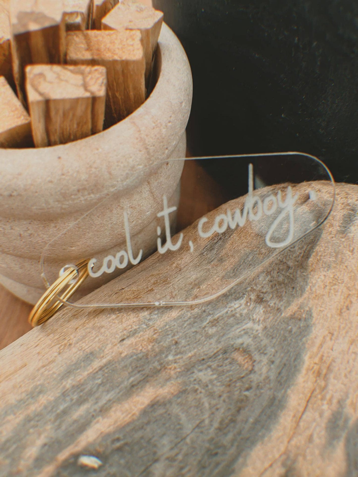 Cool It, Cowboy Keychain