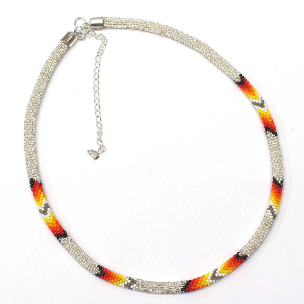 Silver woven Rope necklace
