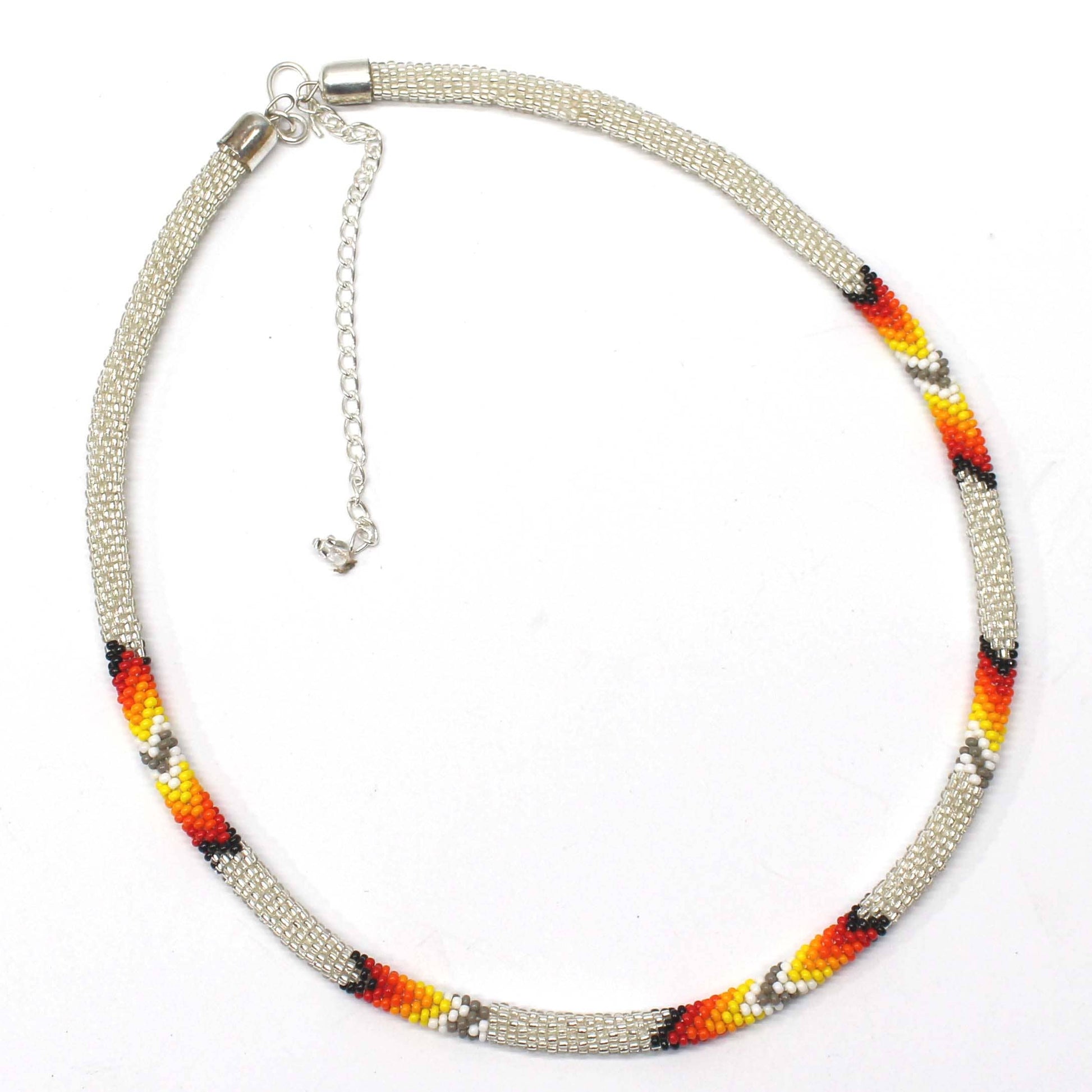 Silver woven Rope necklace