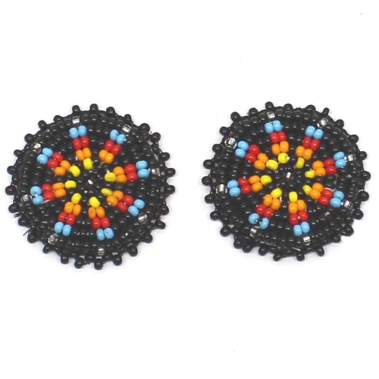 Black rosette Studs