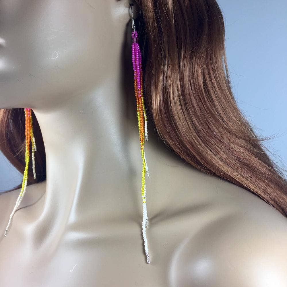 Pink/Orange/Yellow Tassels