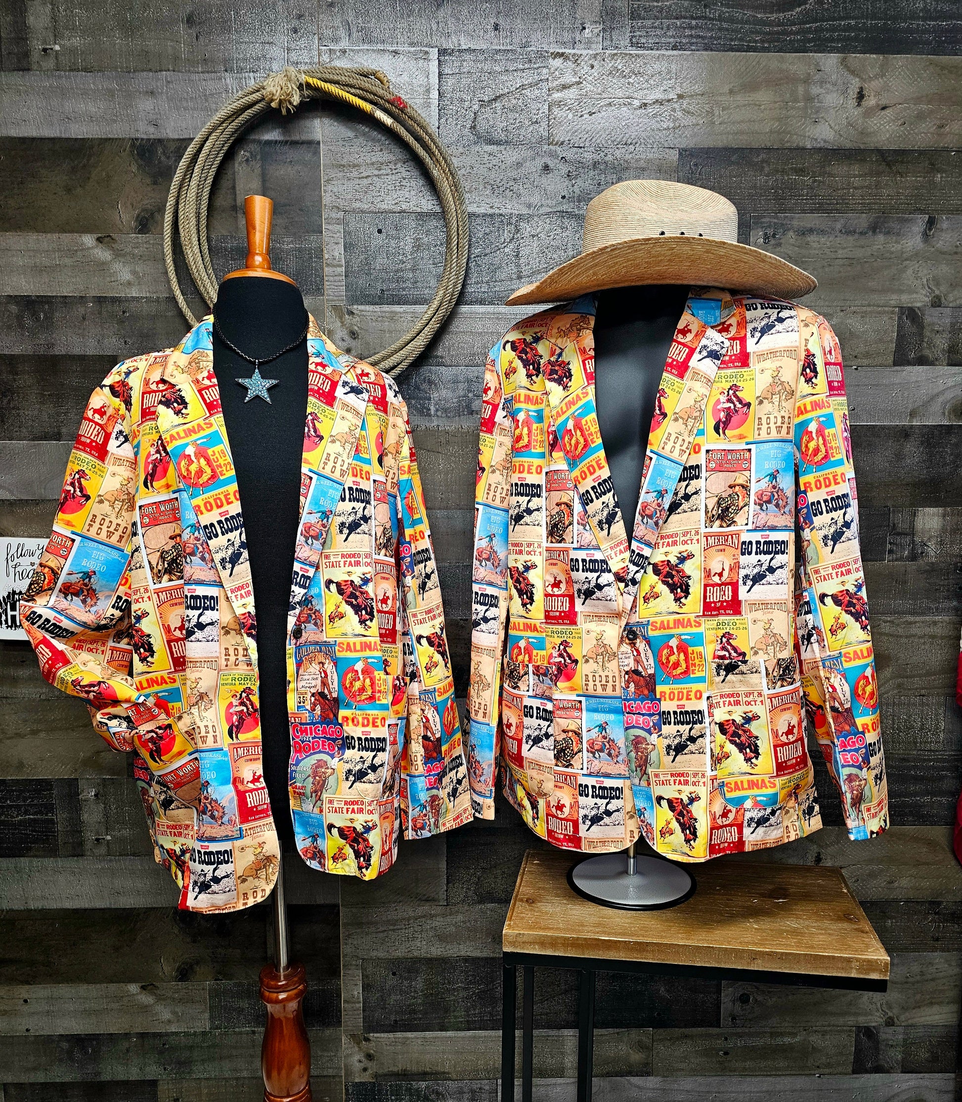 Baha Ranch Women's Vintage Rodeo Poster Blazer