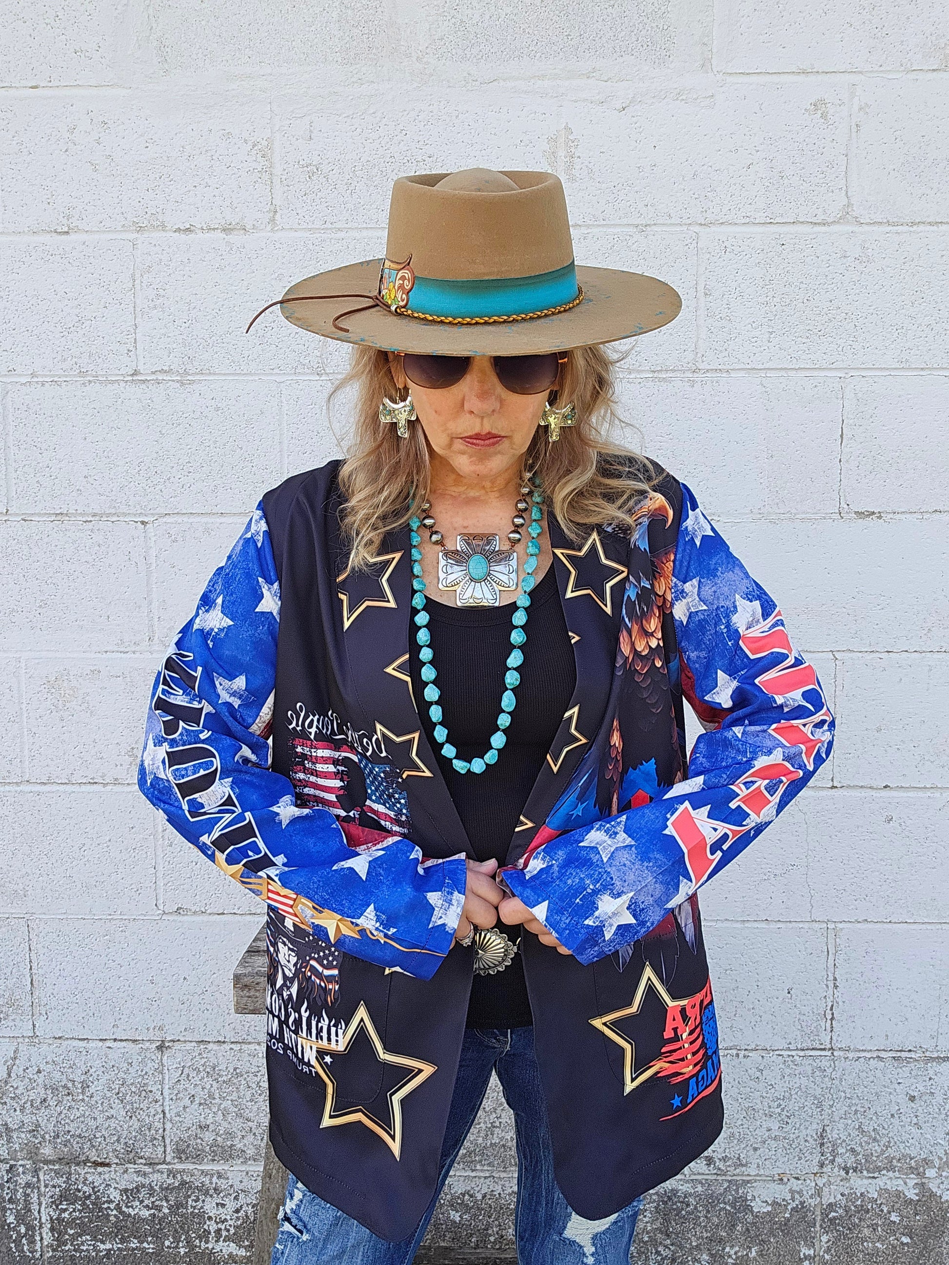 Baha Ranch Ultra Maga Trump Womens Blazer
