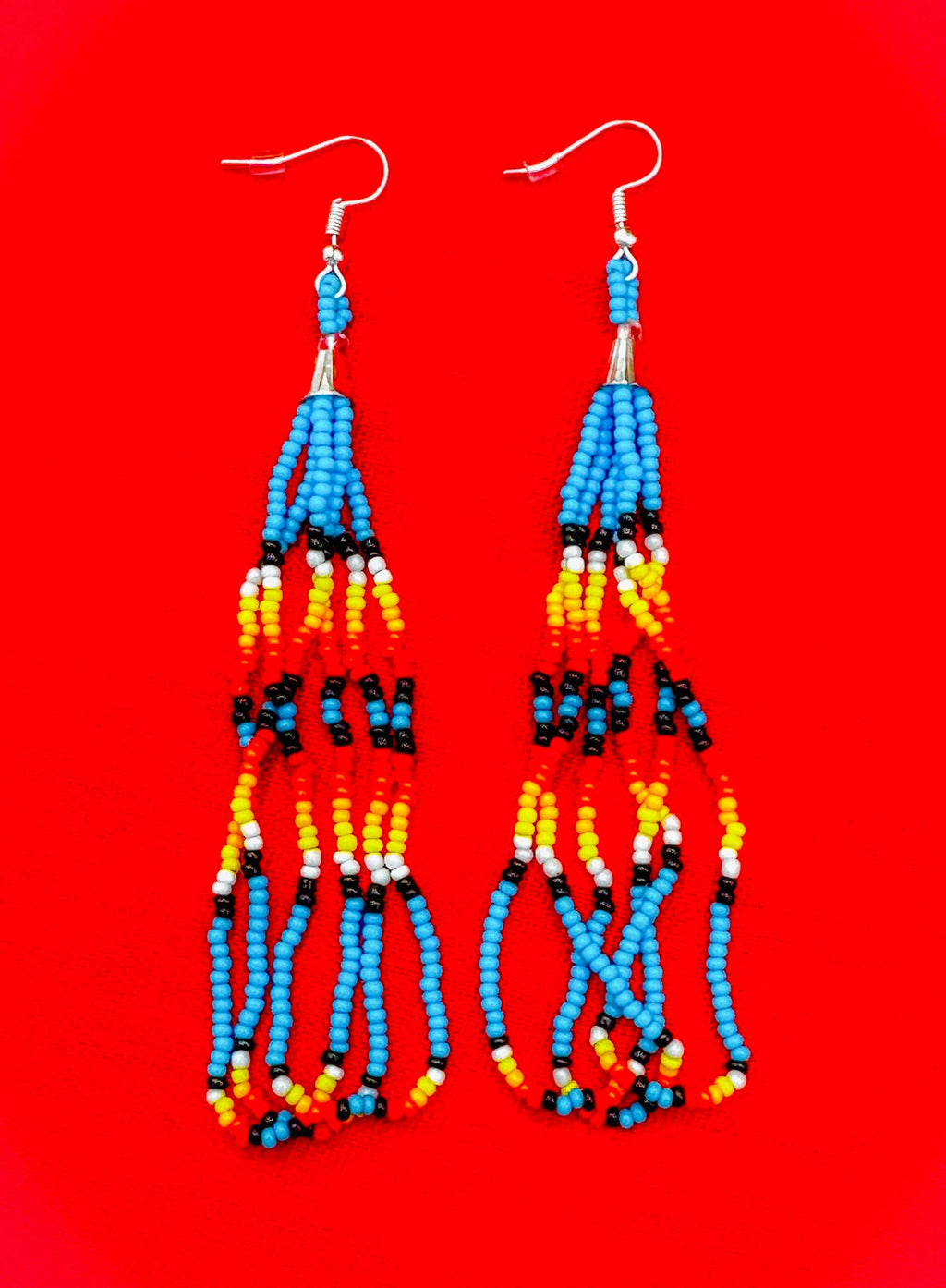 Cyan Blue hook earrings