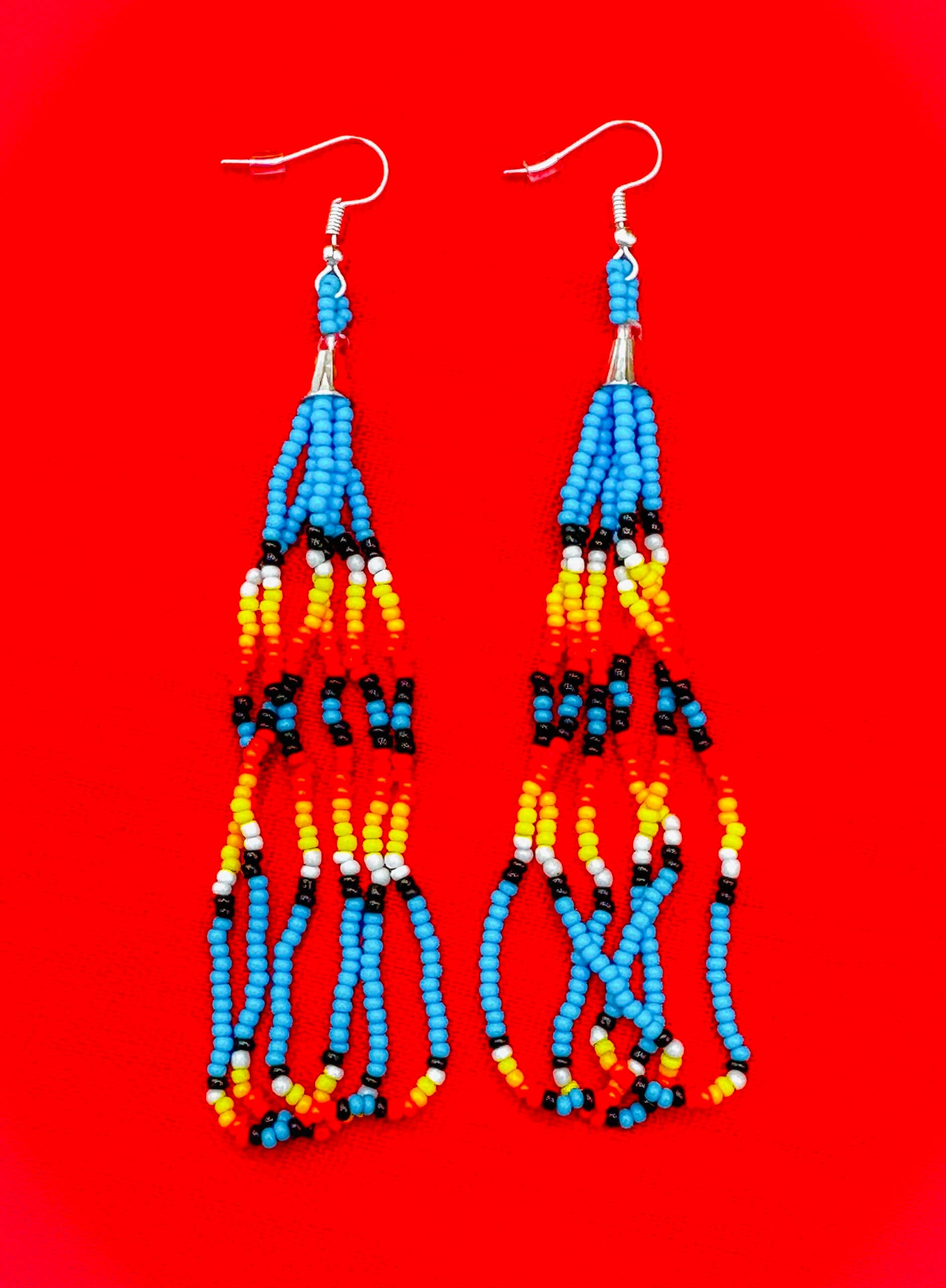 Cyan Blue hook earrings