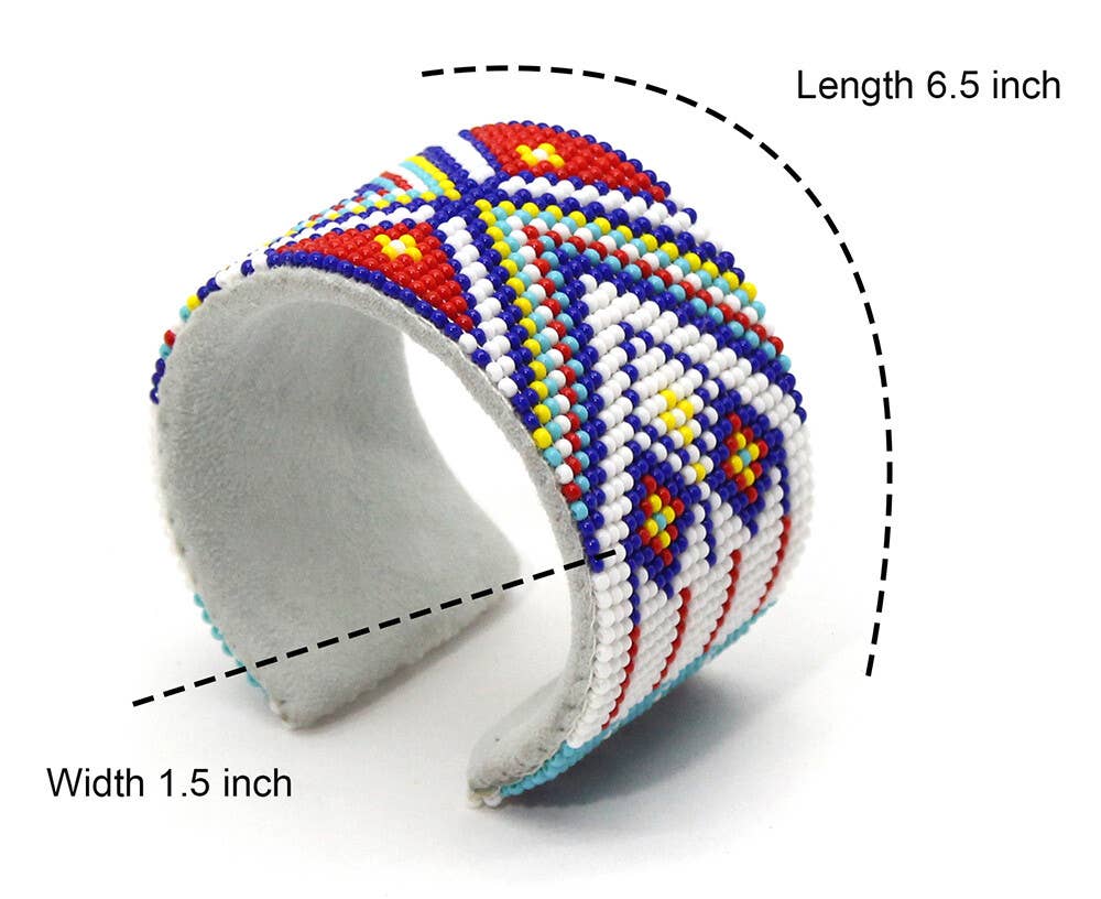 White Geo Cuff