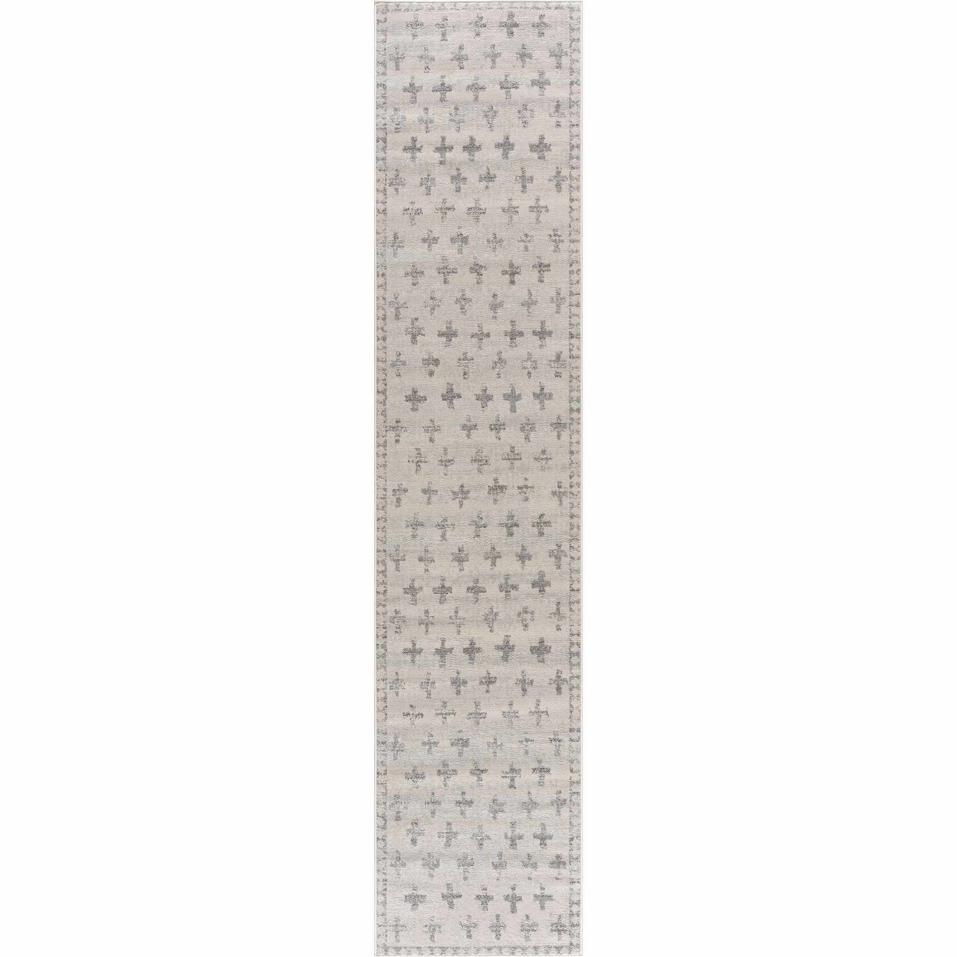 Tigris Swiss Cross Ivory&Gray Area Rug