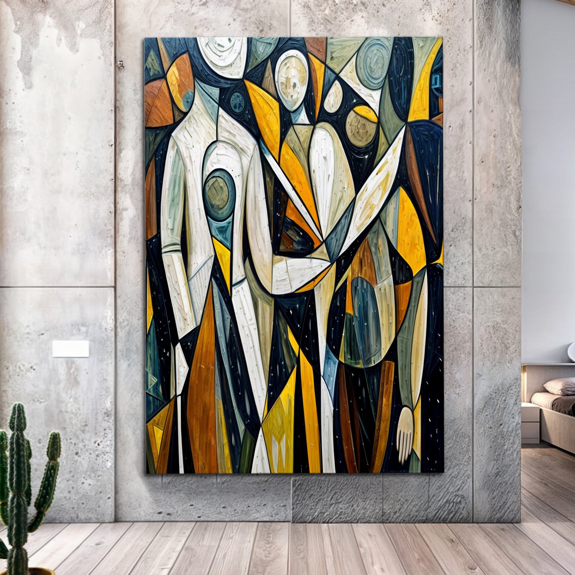 Abstract Human Connection Wall Art