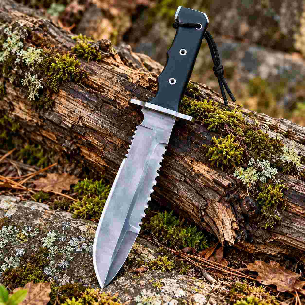 Hand Forged 5160 Spring Steel Bowie Knife with Black Micarta Handle