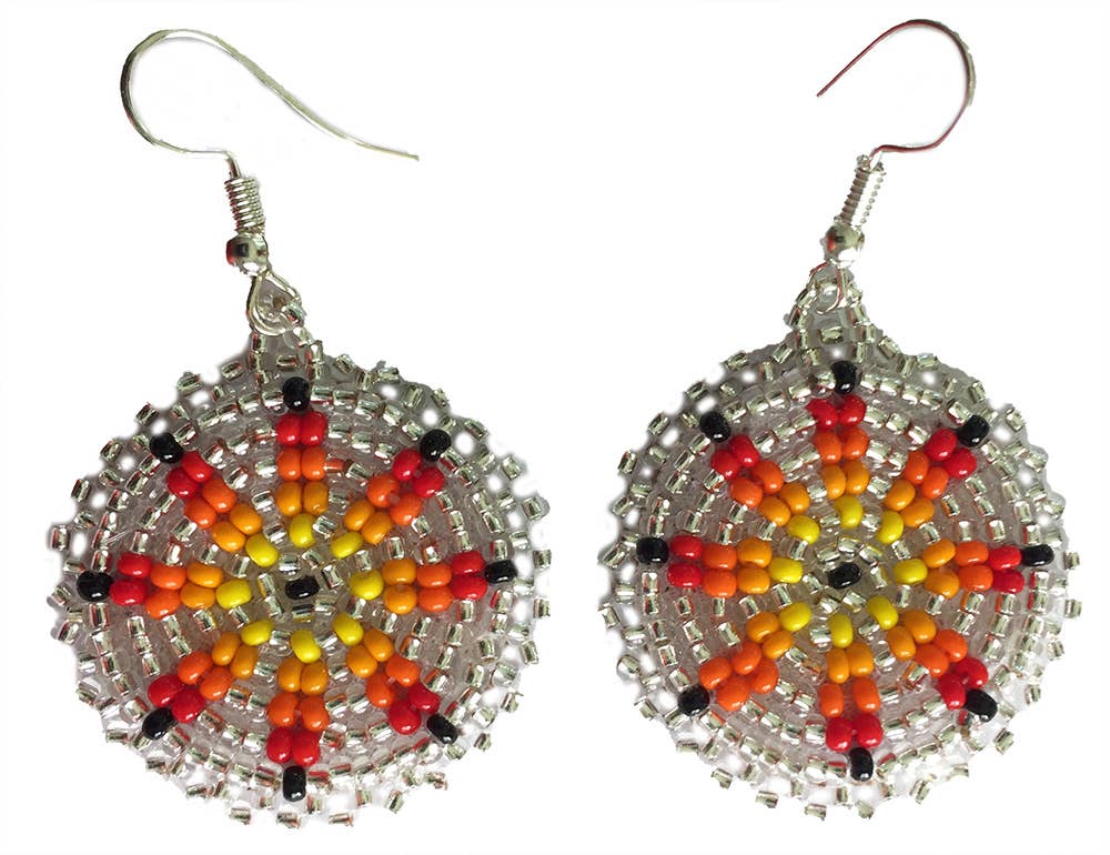 Round Silver Earrings