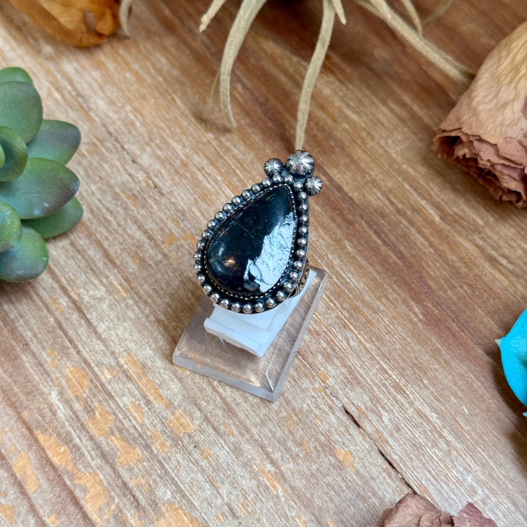 MJ White Buffalo Adjustable Ring