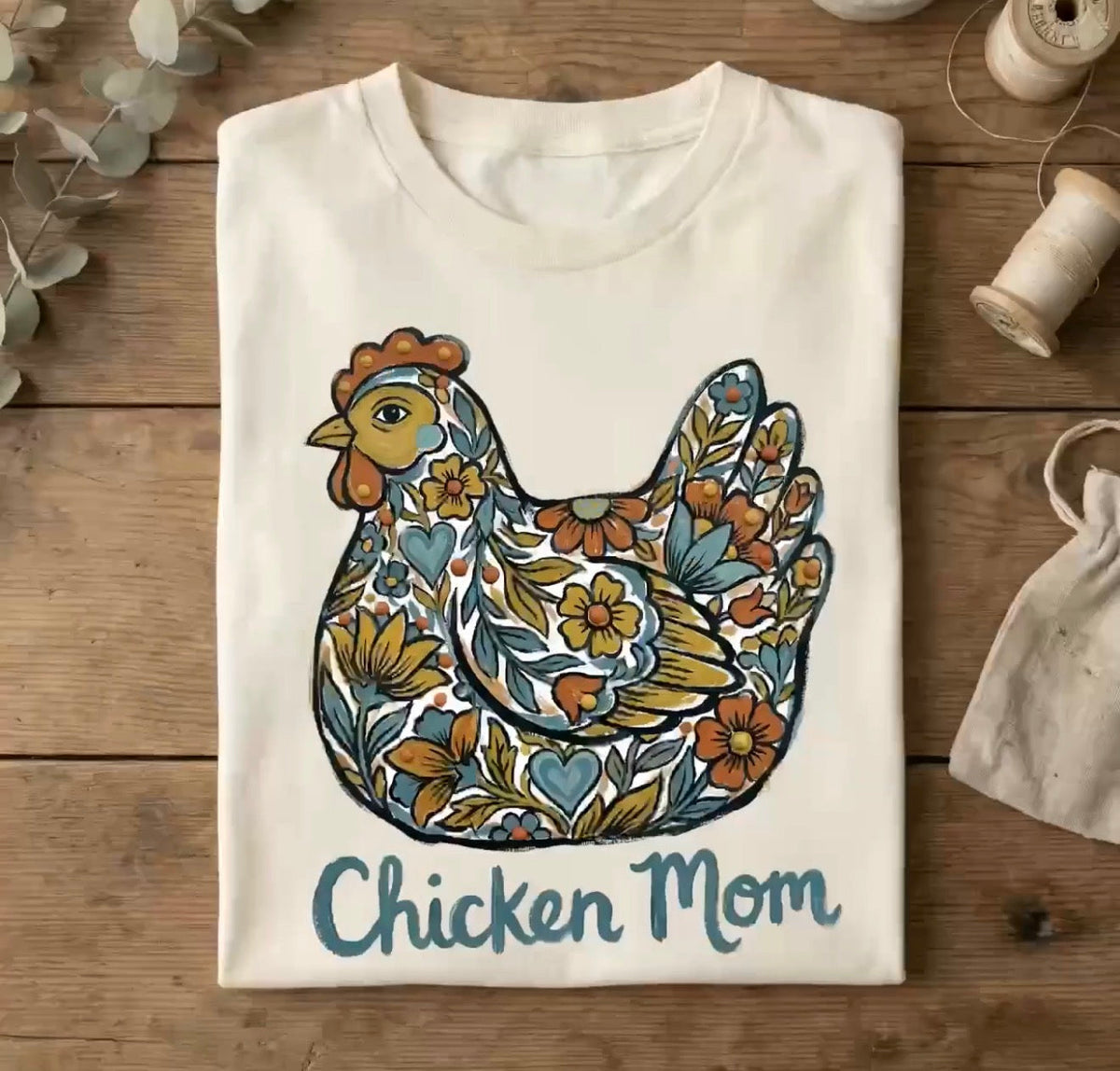 Chicken Mom Shirt – Graphic Tee, Long Sleeve & Crewneck.