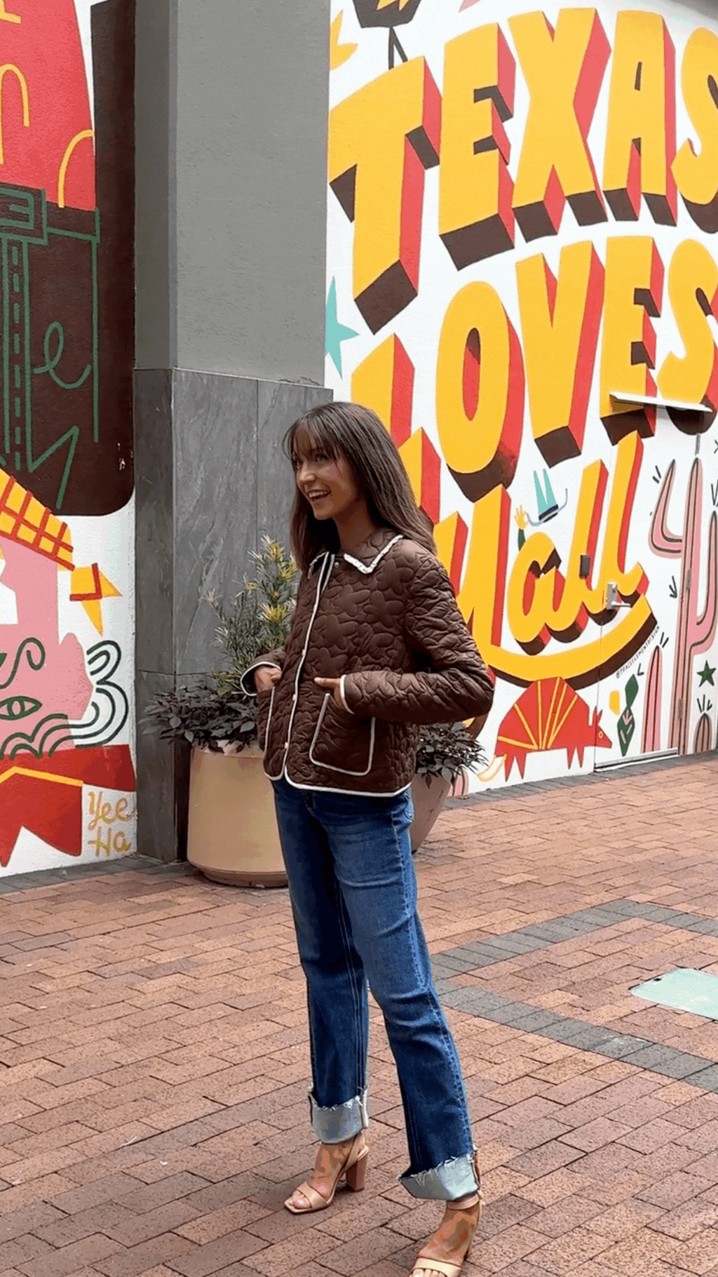Quilt Jacket, Brown
