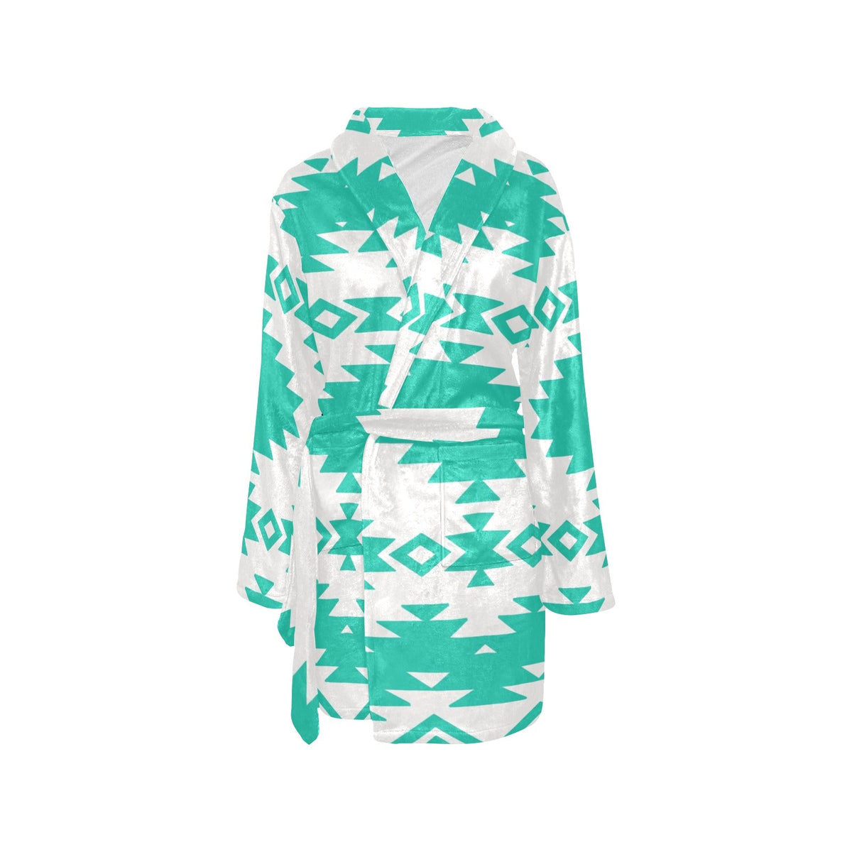 Baha Ranch Turquoise Aztec Women's Western Bath Robe