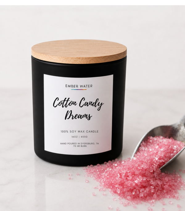 Cotton Candy Dreams 16 oz 100% Soy Candle