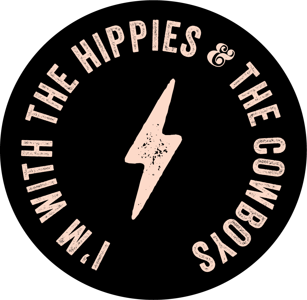 Hippies and Cowboys Sticker