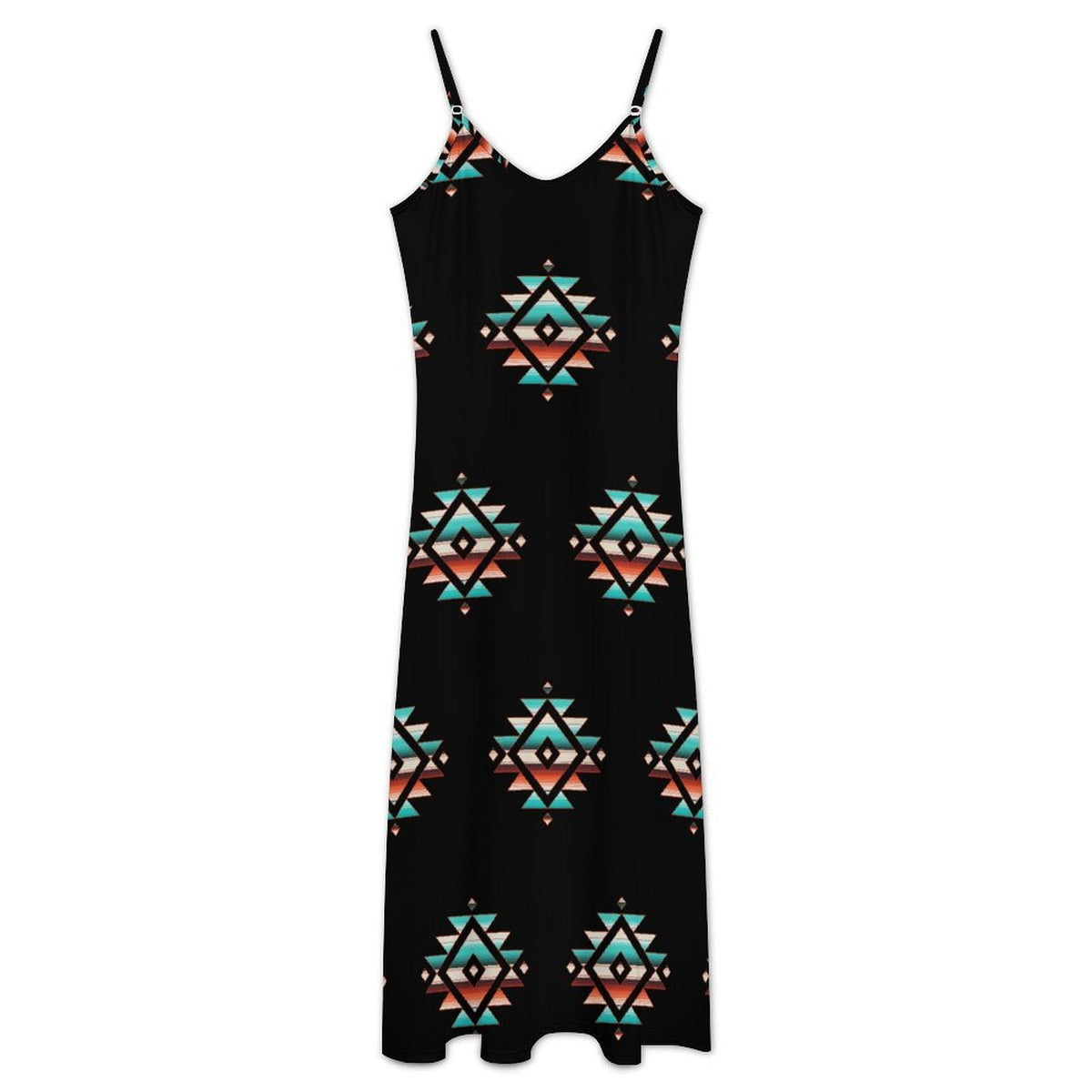 Baha Ranch Southwestern Aztec Western Maxi Dress