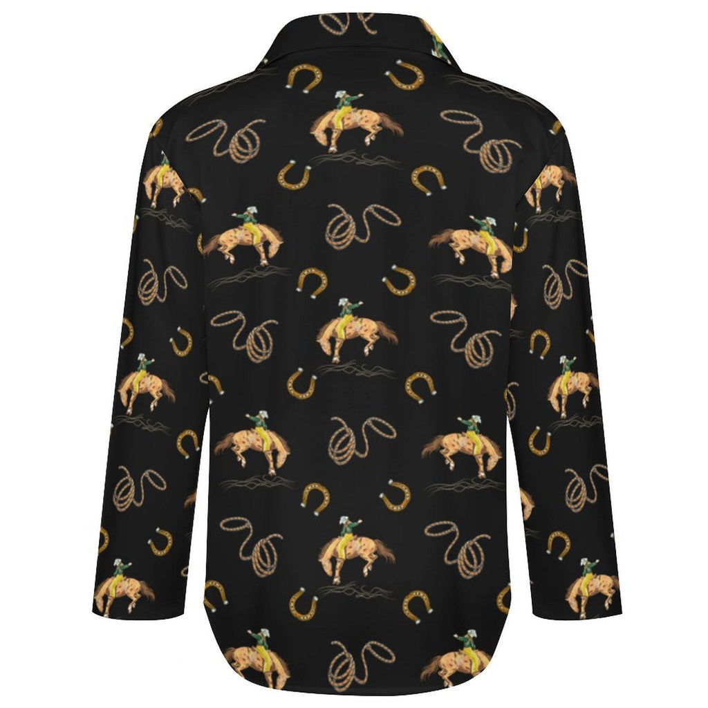 Rodeo Cowboy Button Up Blouse