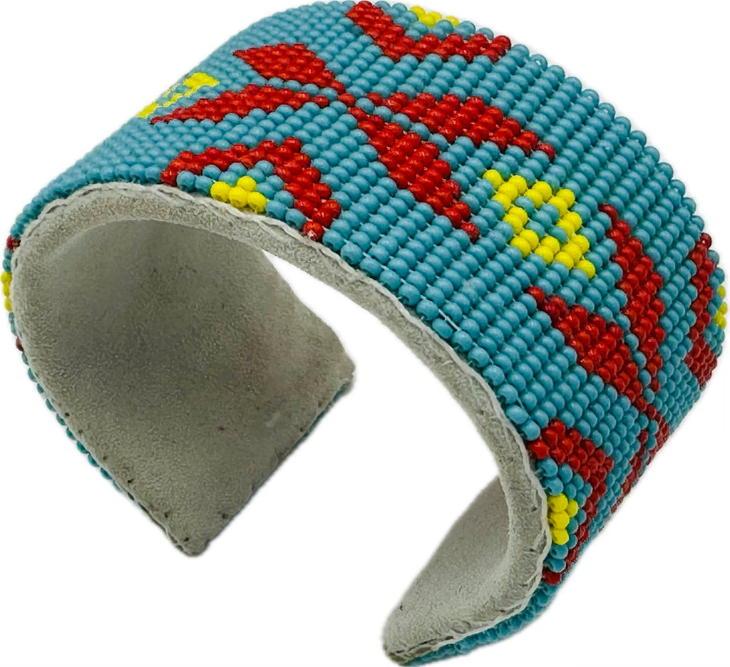 Turq/Red Star Cuff