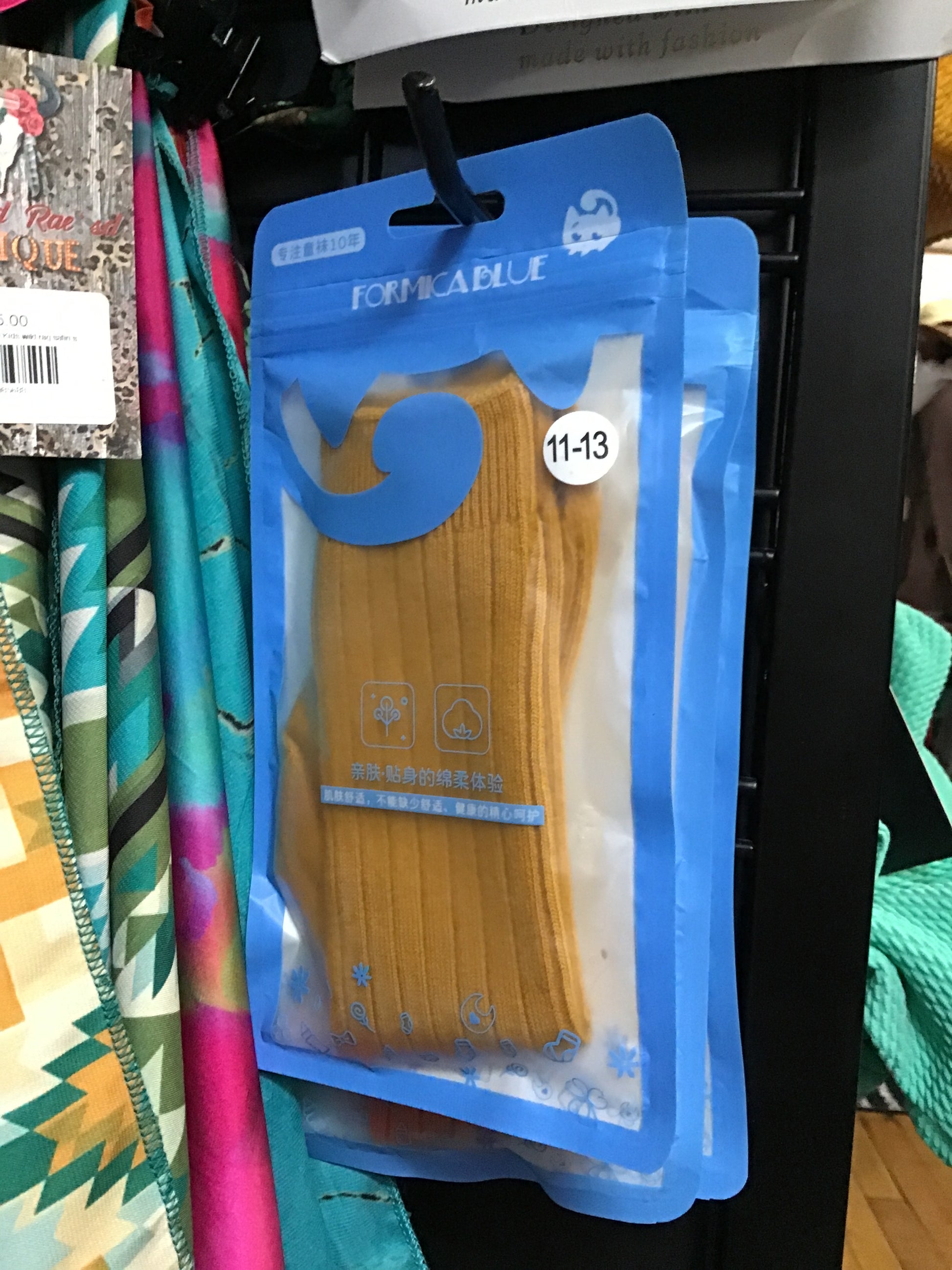 Formica Blue socks