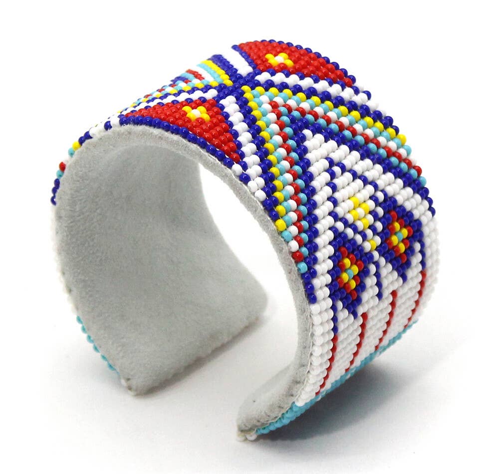 White Geo Cuff