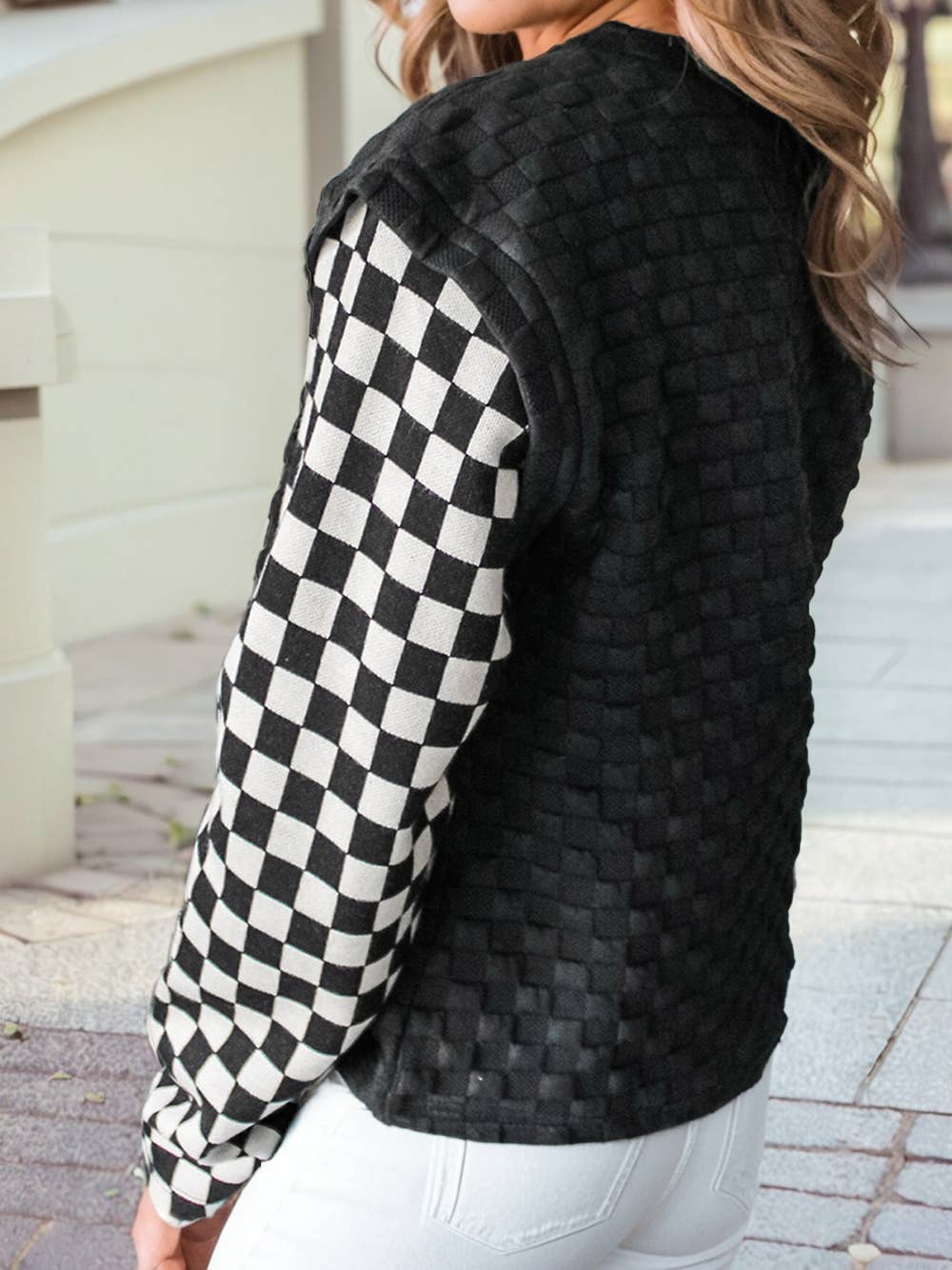Plaid Patchwork Top