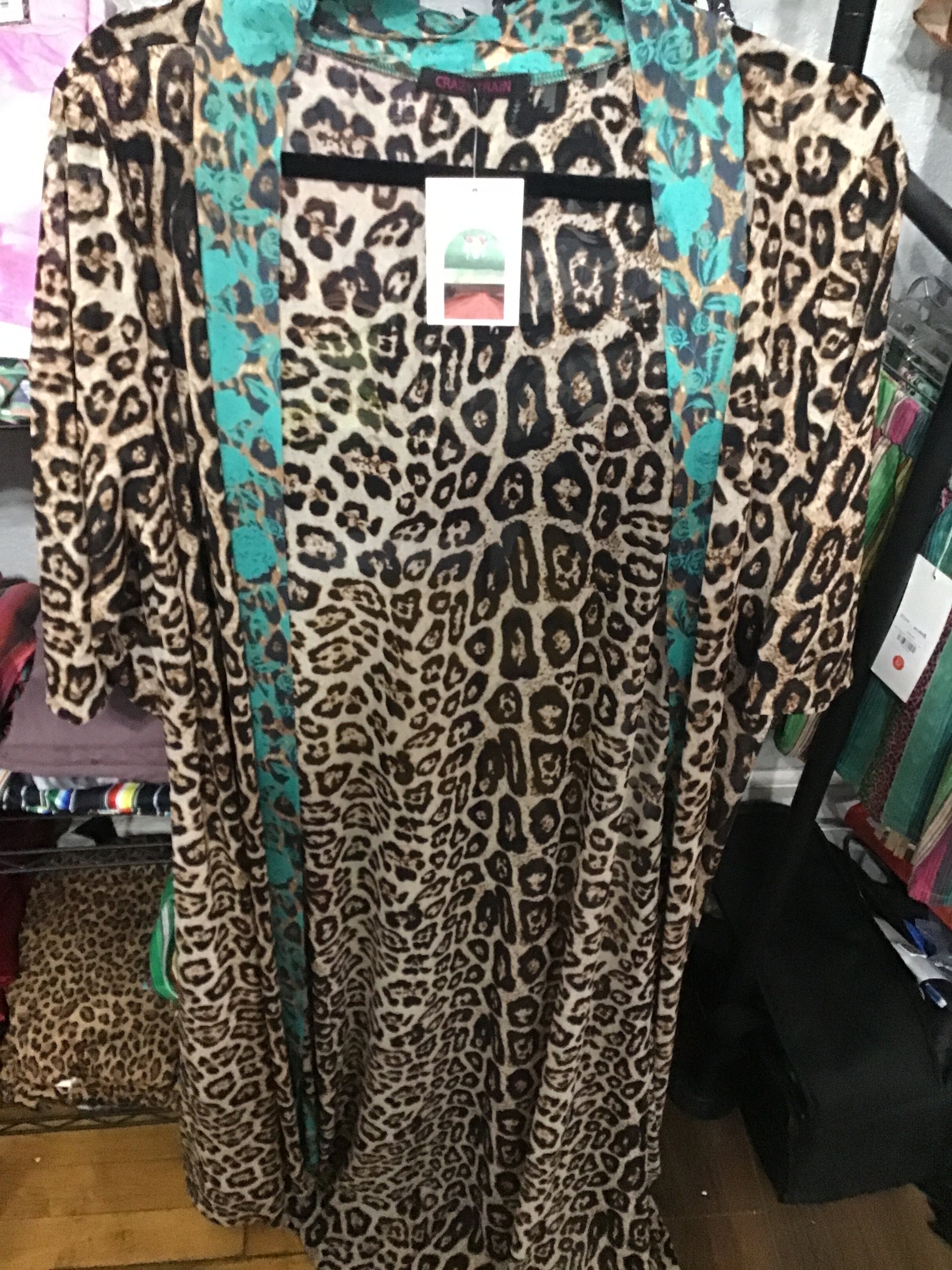 Leopard crazy train kimono