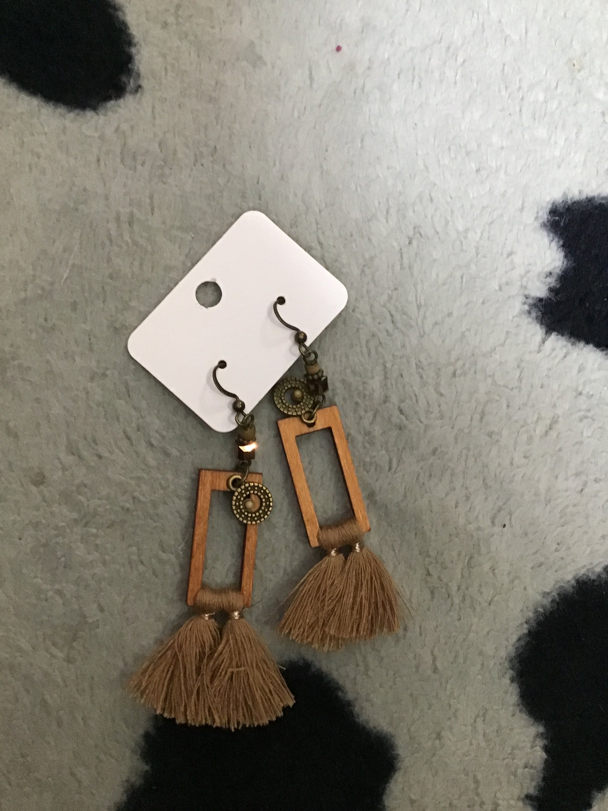 Wooden boho earrings
