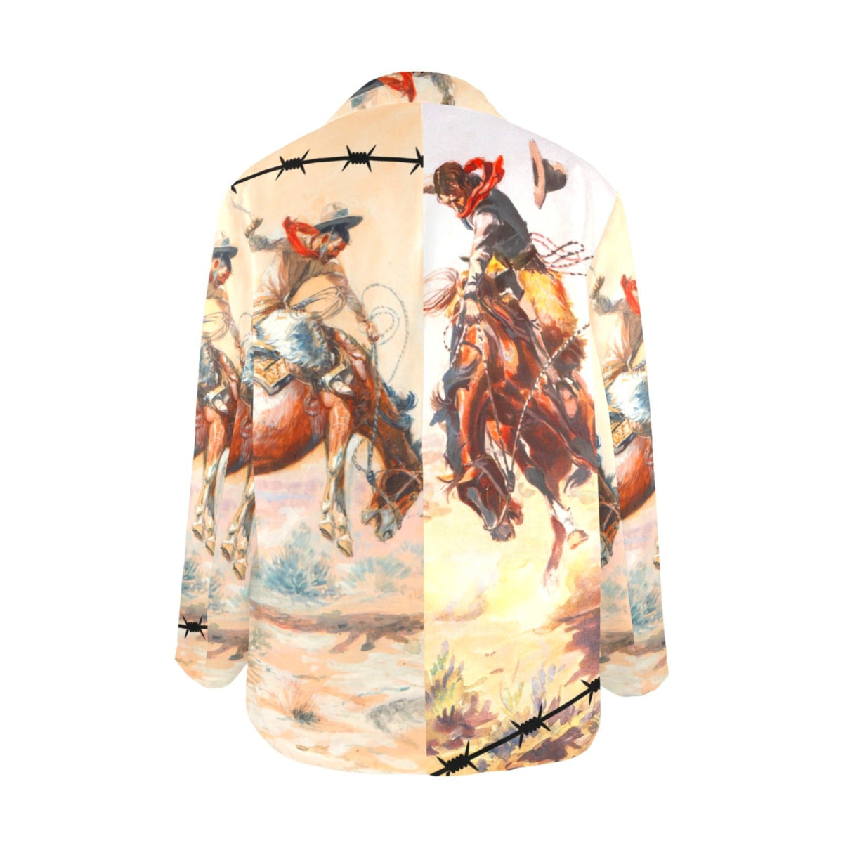 Baha Ranch Yeehaw Cowboy Vintage Western Retro Blazer