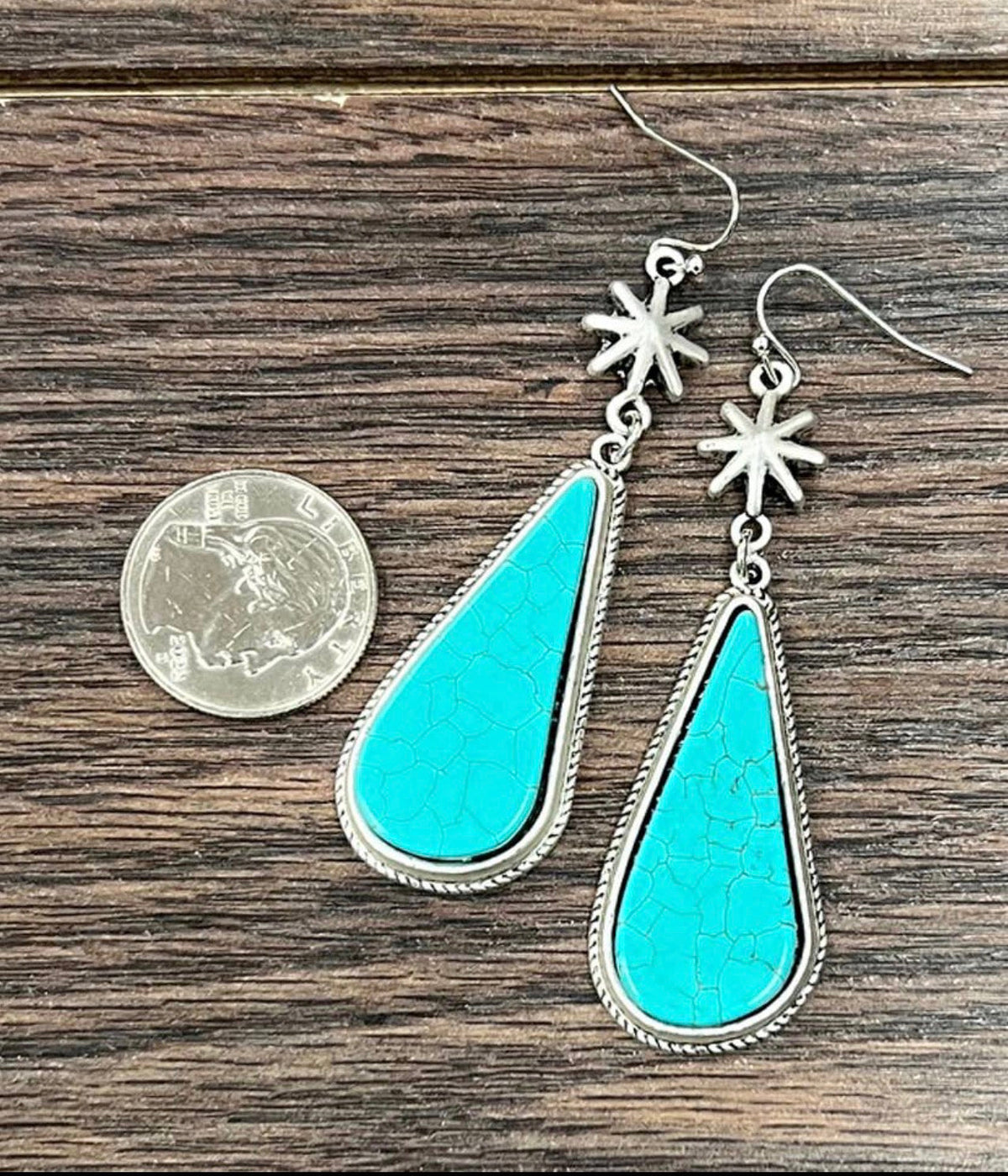 Turquoise Spur Earrings
