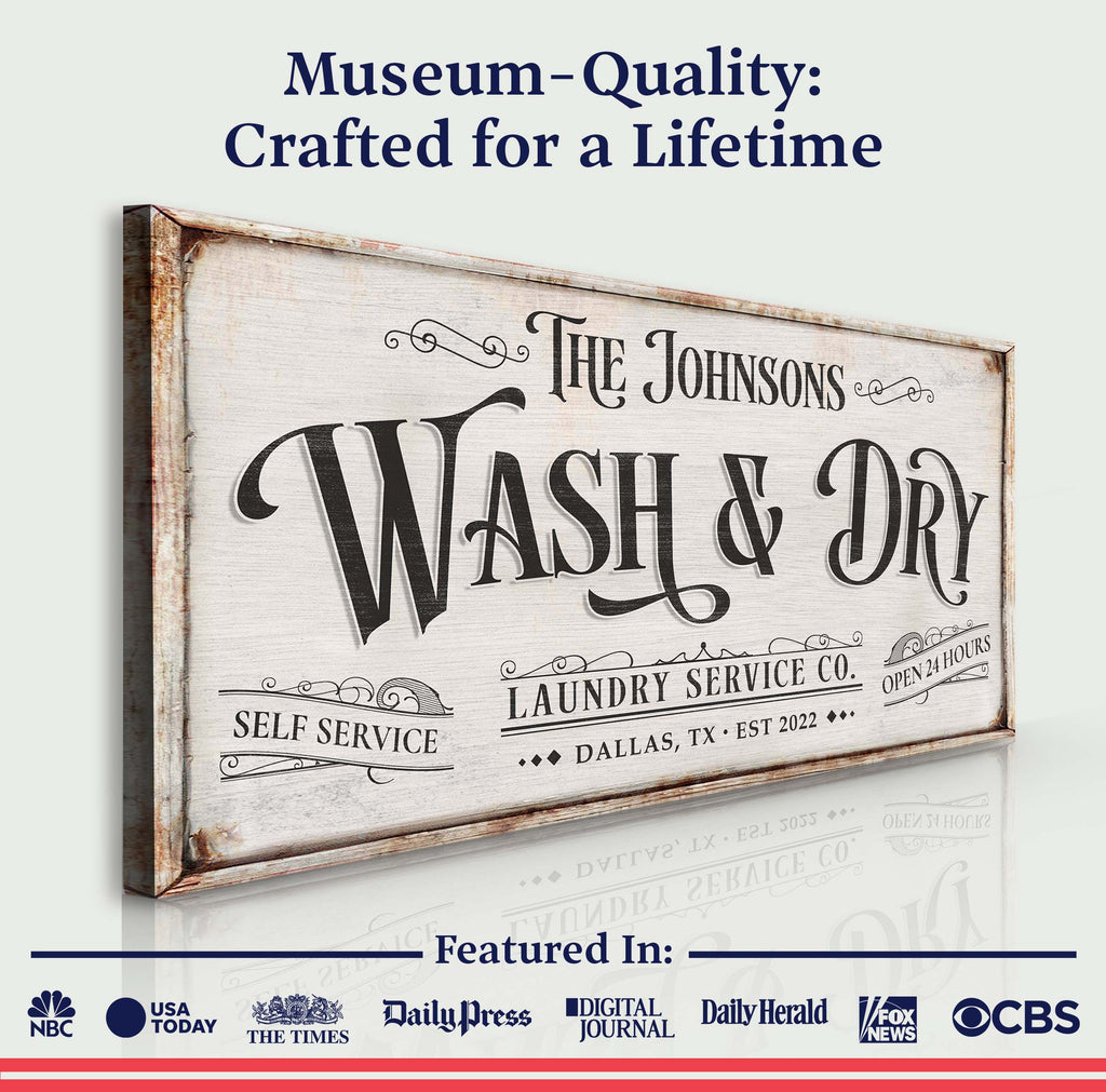 Personalized Laundry Service Sign
