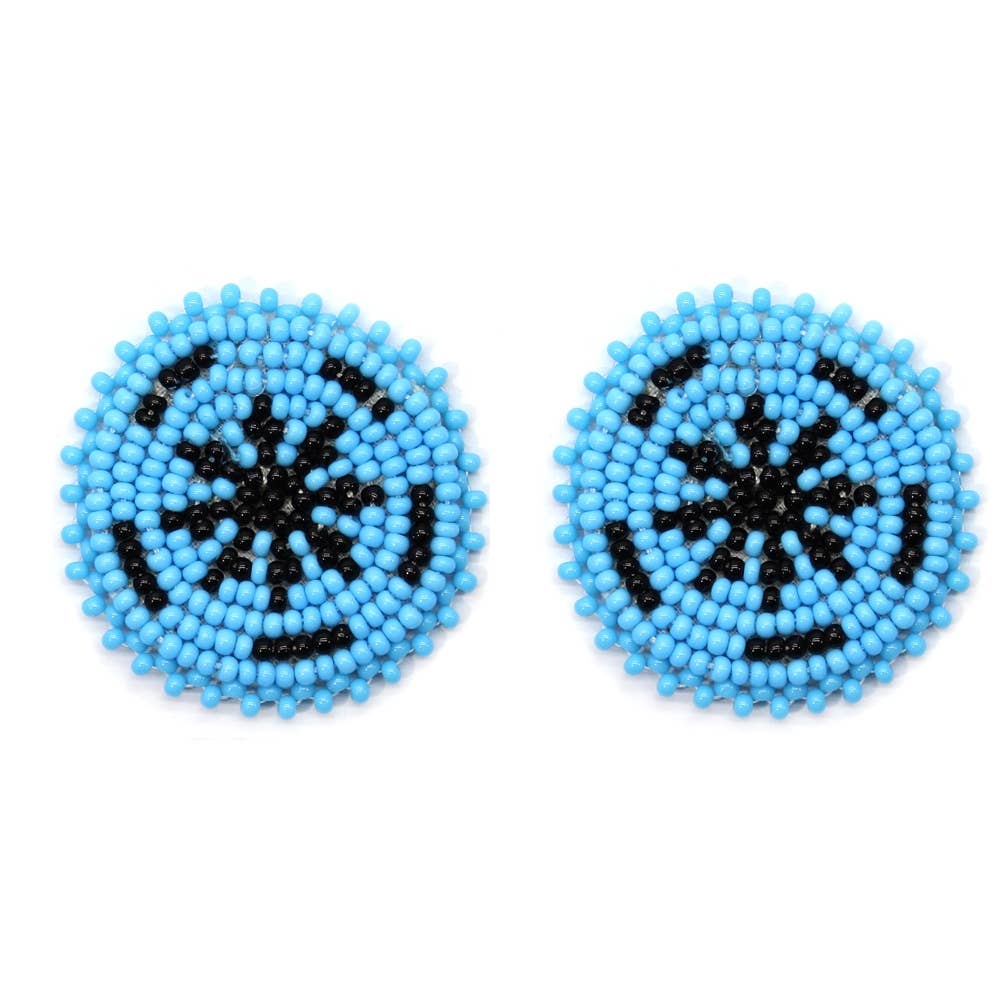 Turquoise rosette Studs