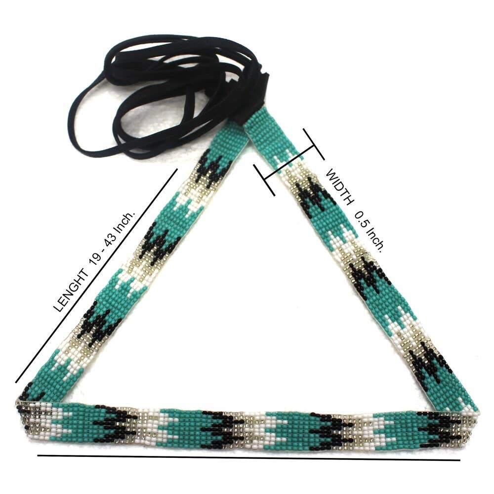 Chevron Turq Hatband